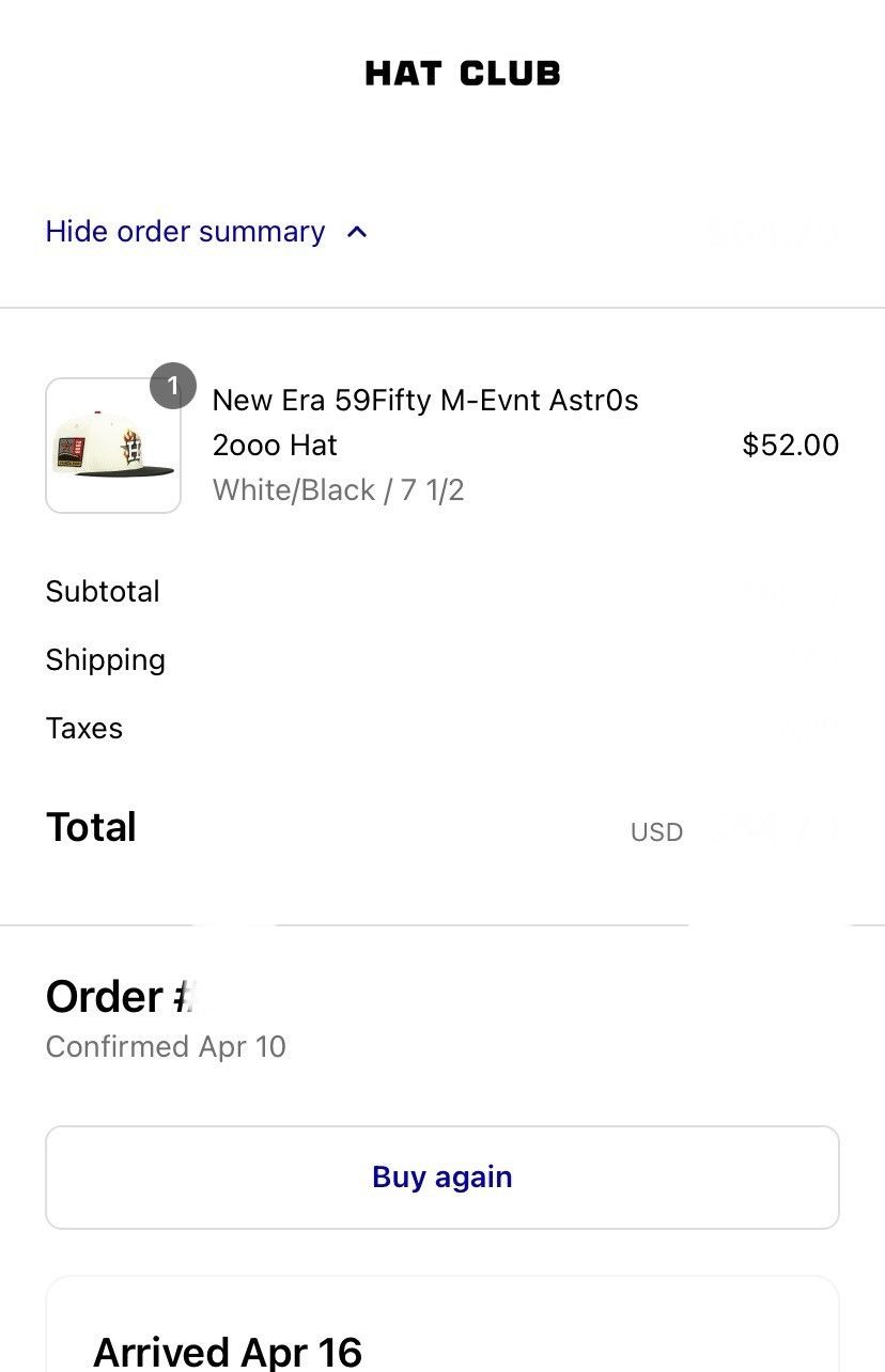 Hat Club Hat Club / New Era 59Fifty “Main-Evnt” Astr0s 2ooo Hat Size ONE SIZE - 7 Thumbnail