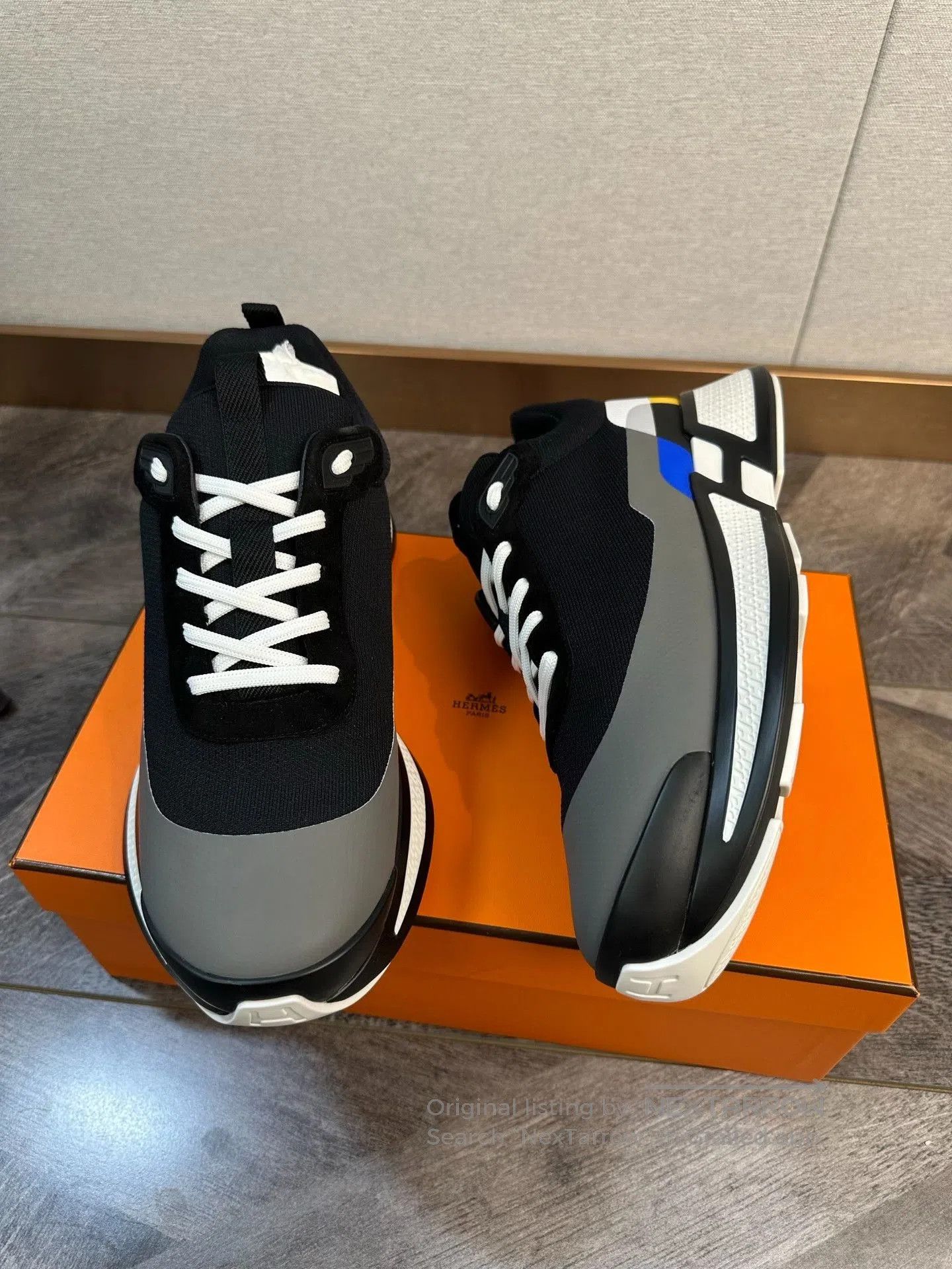 Hermes Hermes Iron Black Gray Dad Shoes. Size US 9 / EU 42 - 5 Thumbnail