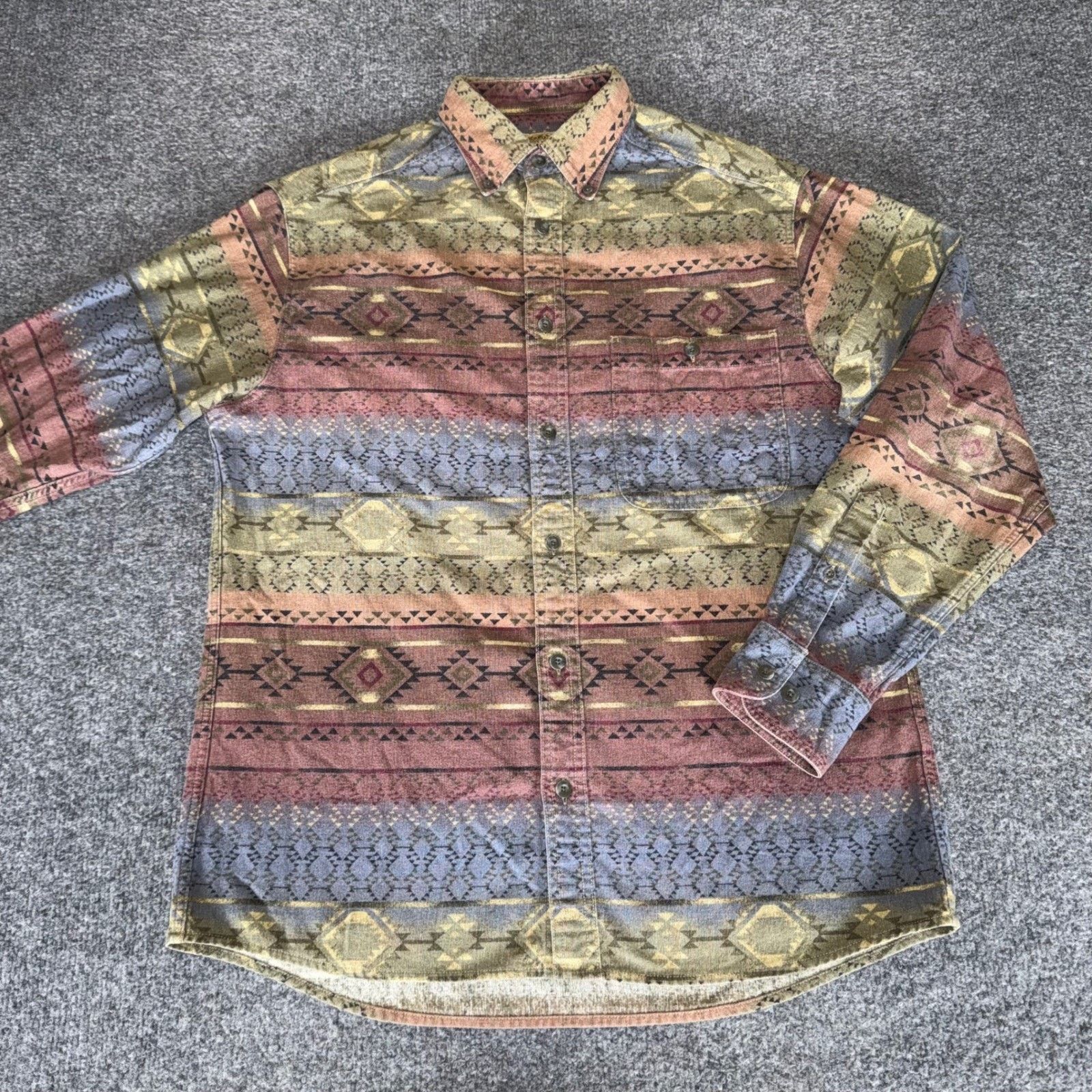 Cabelas Cabelas Deerskin Chamois Shirt Mens M Geometric Aztec Tribal Size US M / EU 48-50 / 2 - 1 Thumbnail