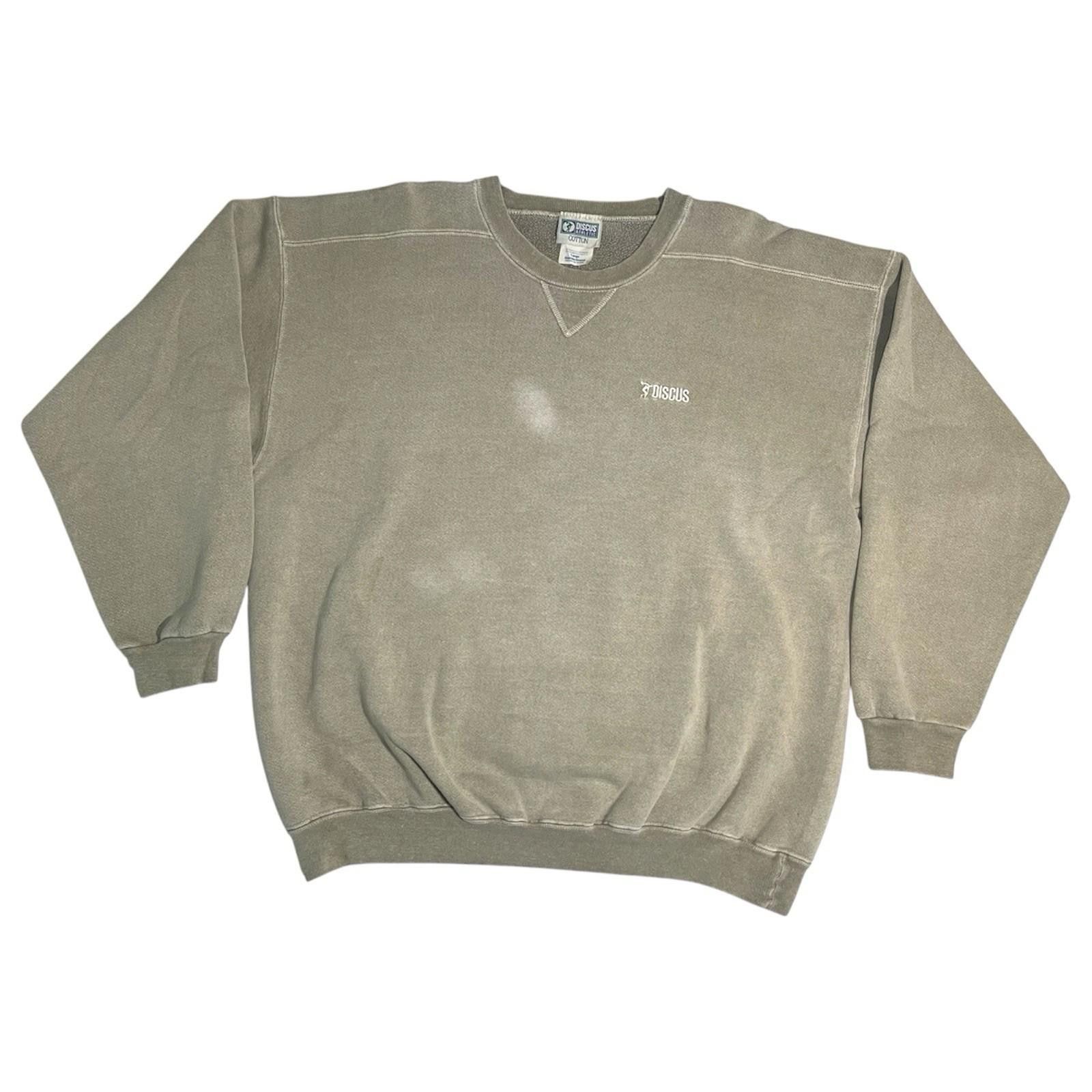 Vintage 1990’s Discus Athletic Blank Sand Crewneck Sweatshirt USA L Size US L / EU 52-54 / 3 - 1 Thumbnail