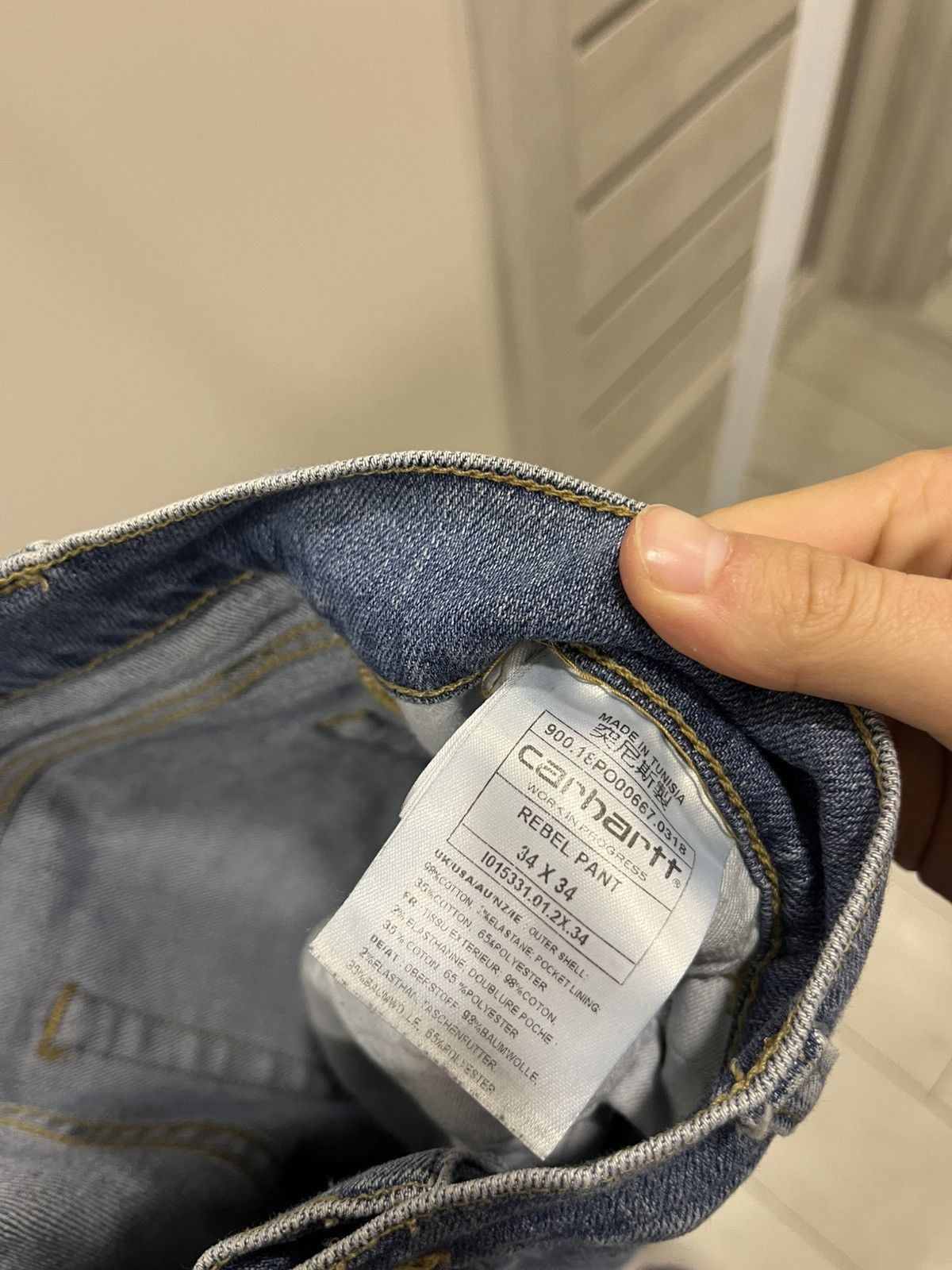 Carhartt Wip 34x34 Carhartt wip jeans denim pants Size US 34 / EU 50 - 6 Thumbnail