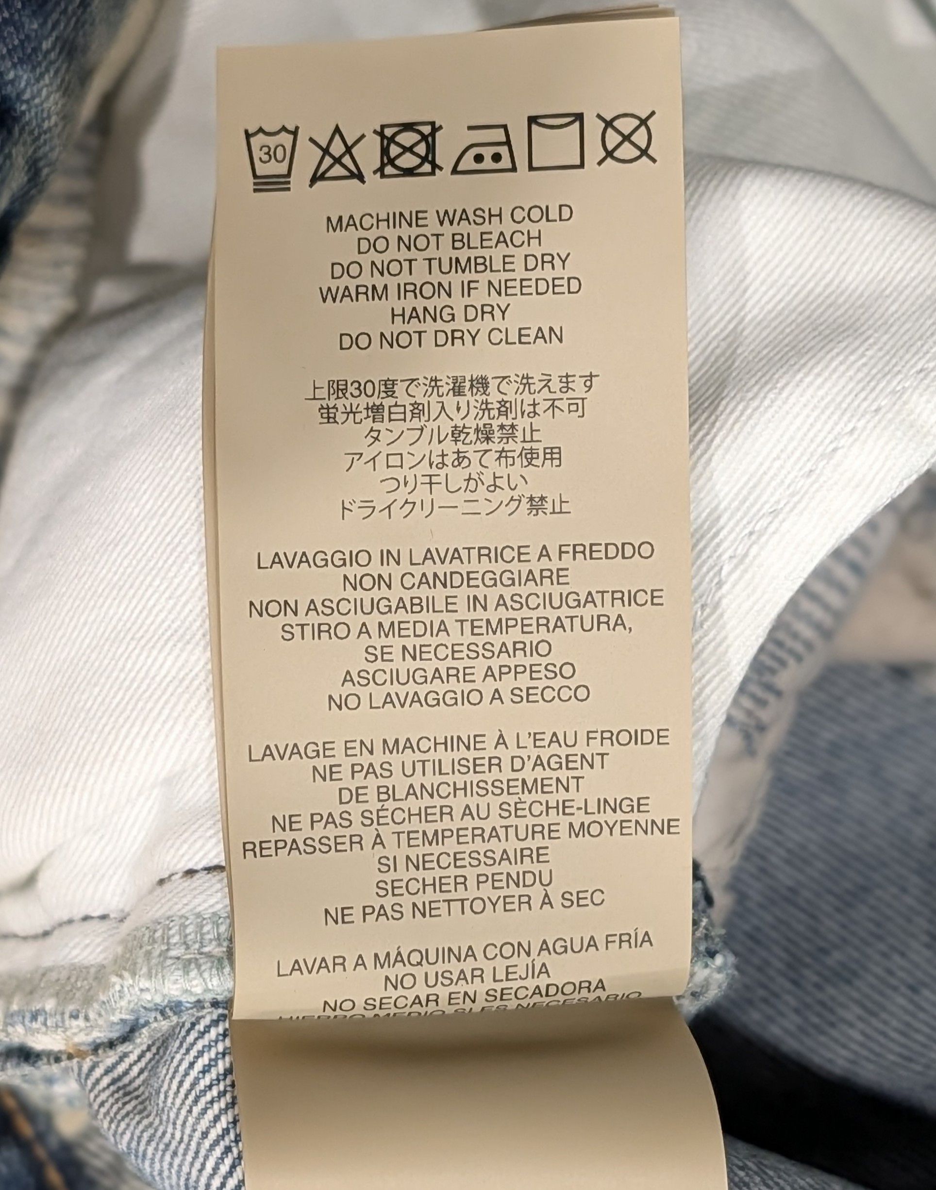 Fear of God FEAR OF GOD Distressed Straight Leg Jeans Vintage Indigo 33 Size US 33 - 14 Thumbnail