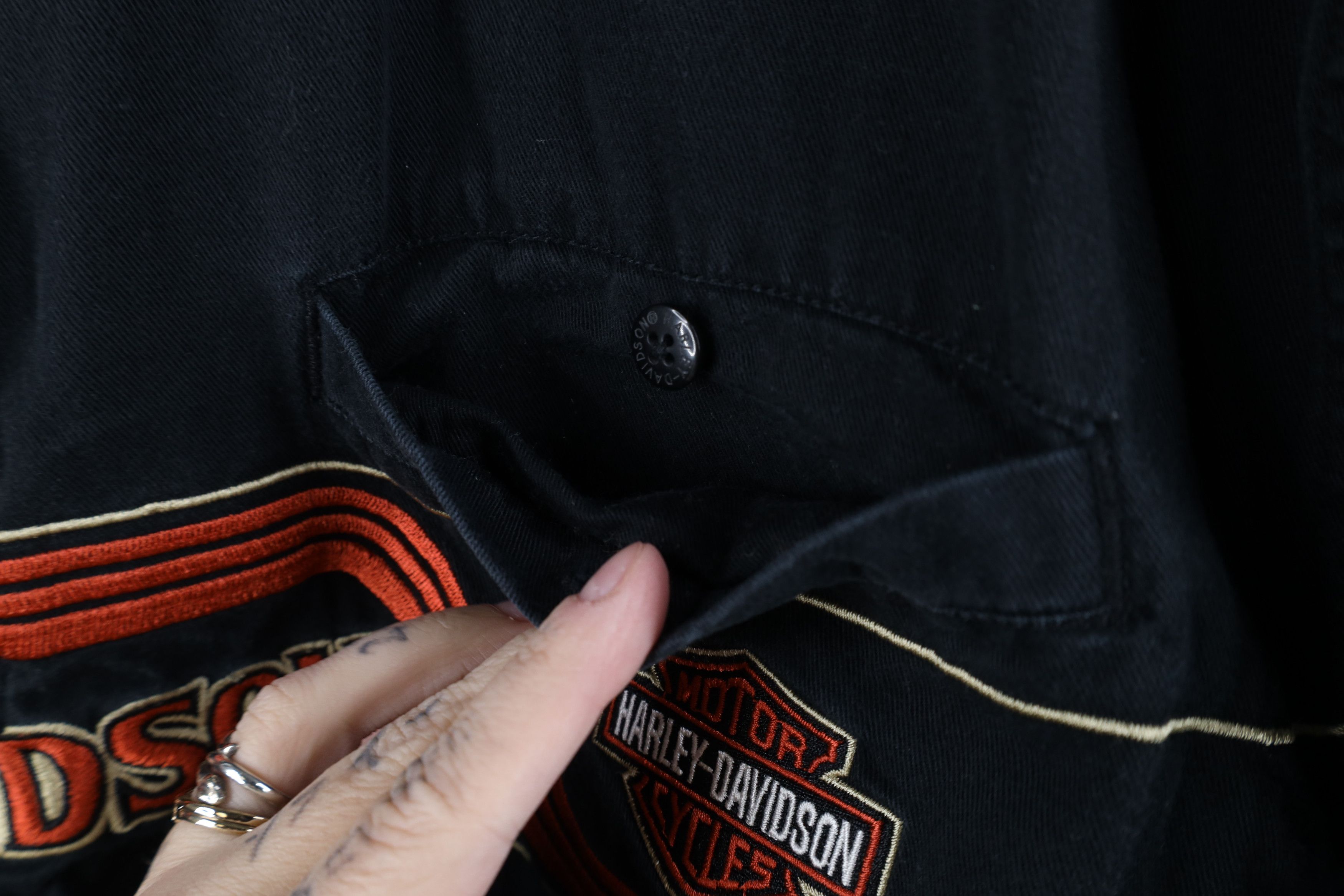 Harley Davidson Vintage Harley Davidson Mechanic Pit Crew Button Shirt Size US XL / EU 56 / 4 - 6 Thumbnail