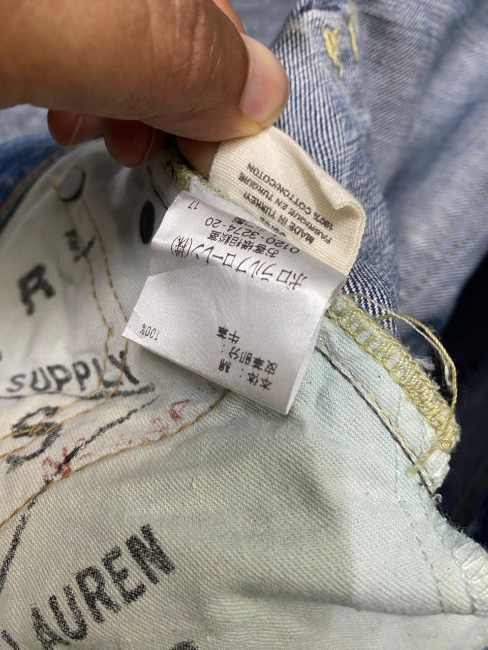 Polo Ralph Lauren Vintage 90s Ralph Lauren Slim Skinny Distressed Denim Size US 31 - 20 Thumbnail