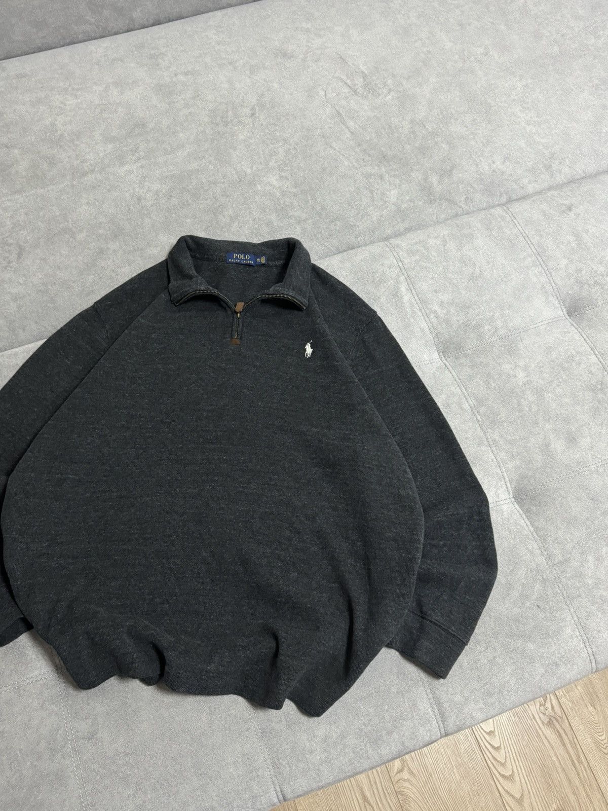 Polo Ralph Lauren × Vintage Vintage Polo Ralph Lauren 1/3 zip classic gray sweatshirt Size US XXL / EU 58 / 5 - 3 Thumbnail