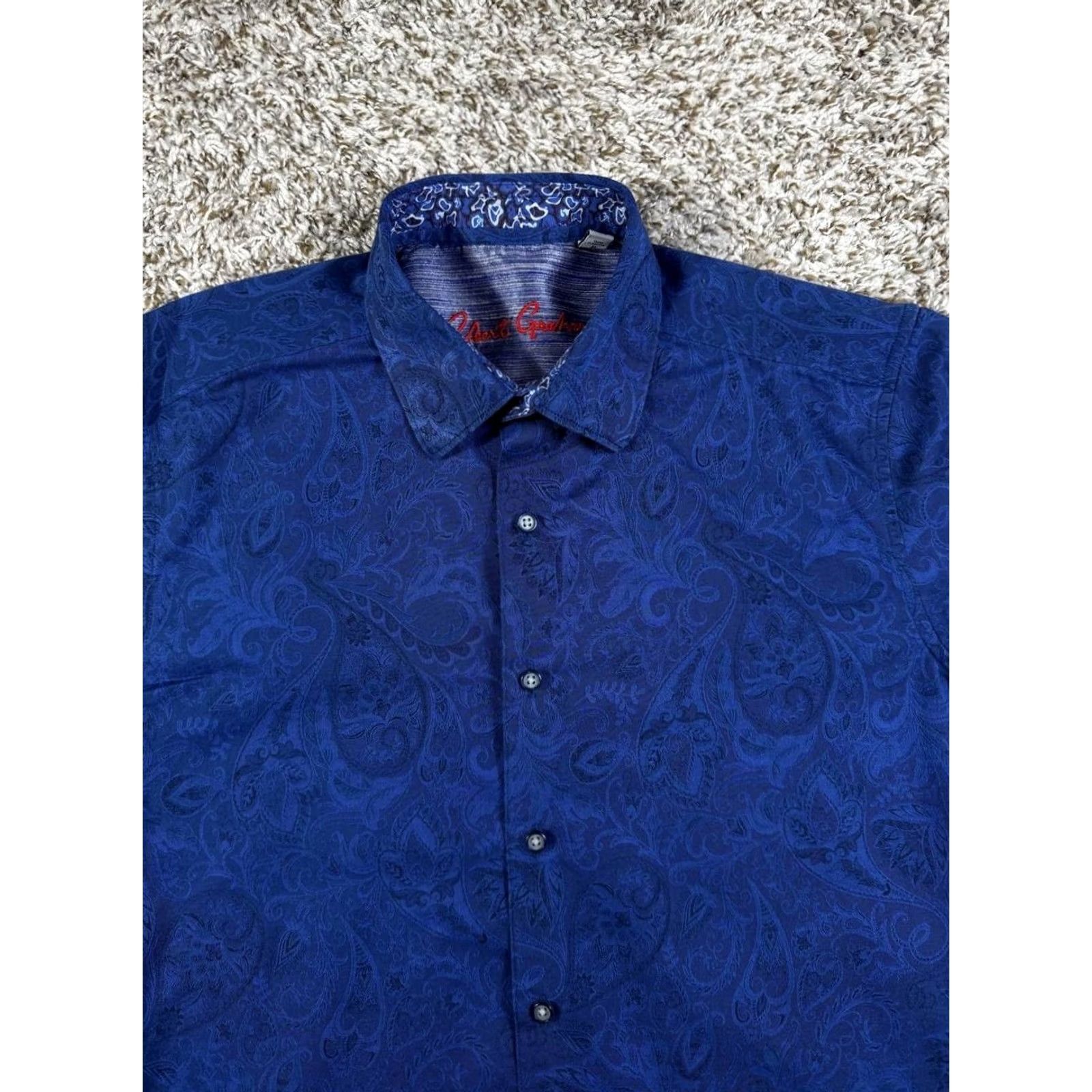 Robert Graham Robert Graham Long Sleeve Shirt Men Small Button-Up Royal Blue Size US S / EU 44-46 / 1 - 2 Thumbnail