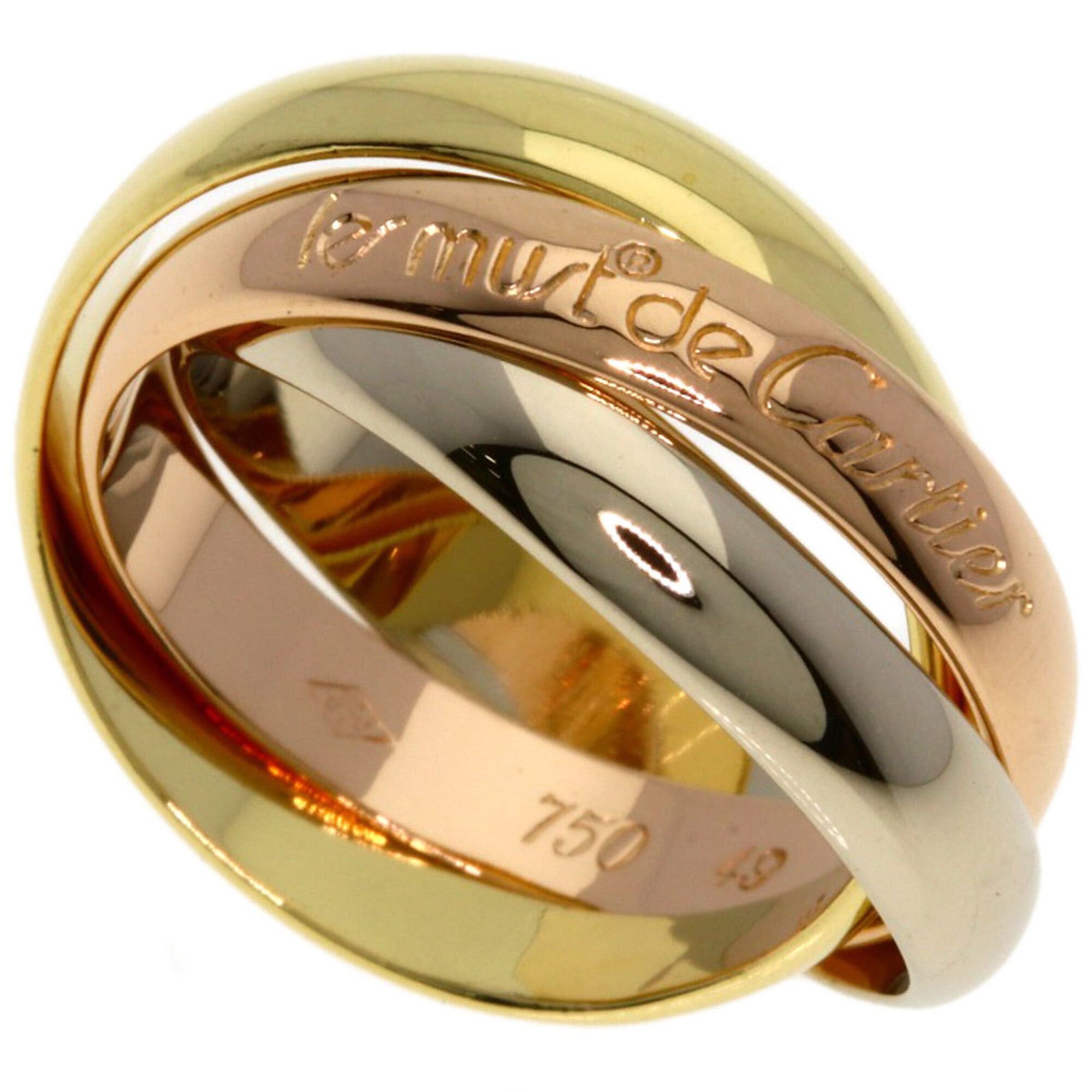 Cartier Cartier Trinity #49 Ring - 18K Yellow Gold/18K White Pink Gold Women's CARTIER Size ONE SIZE - 1 Thumbnail