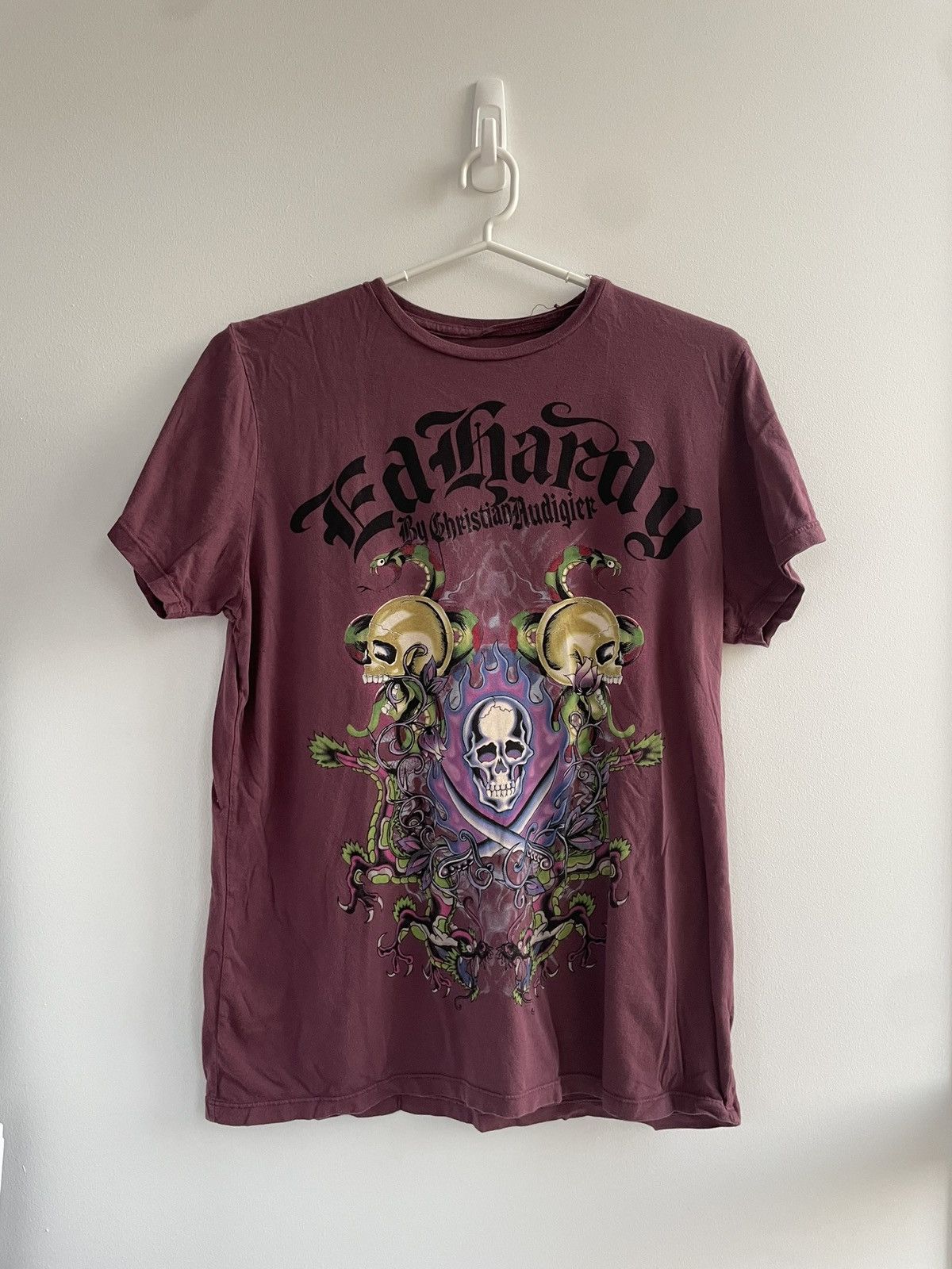 Ed Hardy Ed Hardy By Christian Audigier Y2K Purple Shirt Size US S / EU 44-46 / 1 - 1 Thumbnail