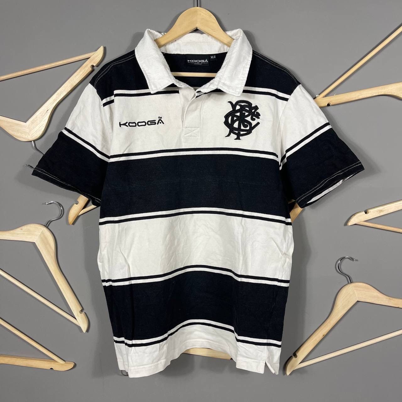 Vintage Barbarians Kooga Striped Rugby Polo Shirt Size US XL / EU 56 / 4 - 1 Thumbnail