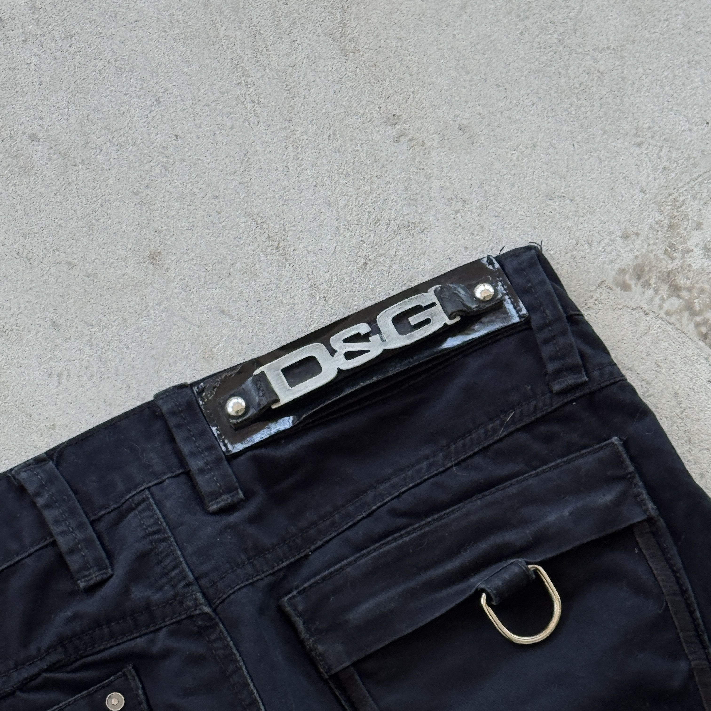 Dolce & Gabbana Dolce & Gabbana Vintage Black Cargo Denim Pants Size 31 Size US 31 - 3 Thumbnail