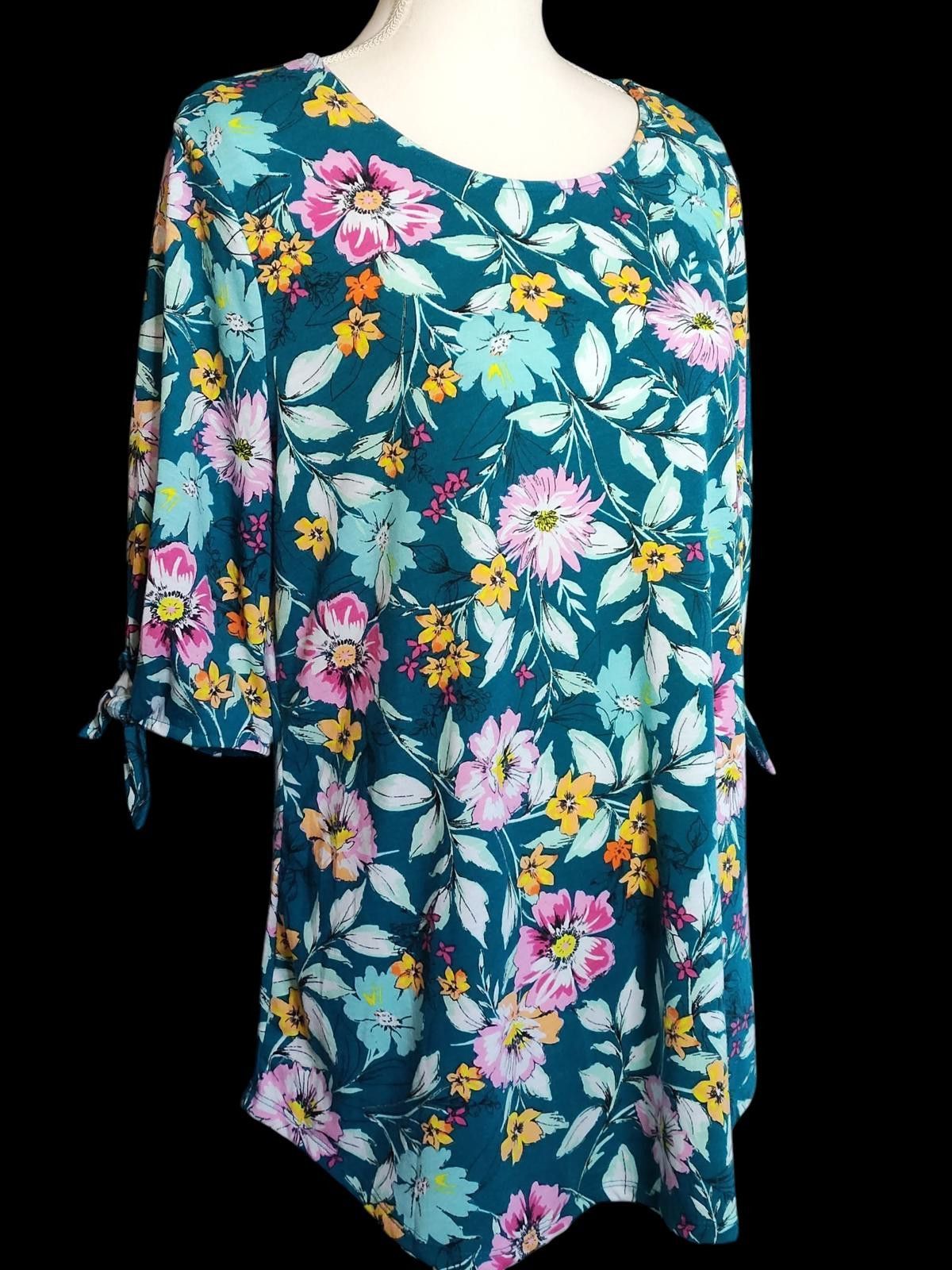 Loop & Weft West Loop Floral Print Women's Blouse With Tie Details Size M / US 6-8 / IT 42-44 - 4 Thumbnail