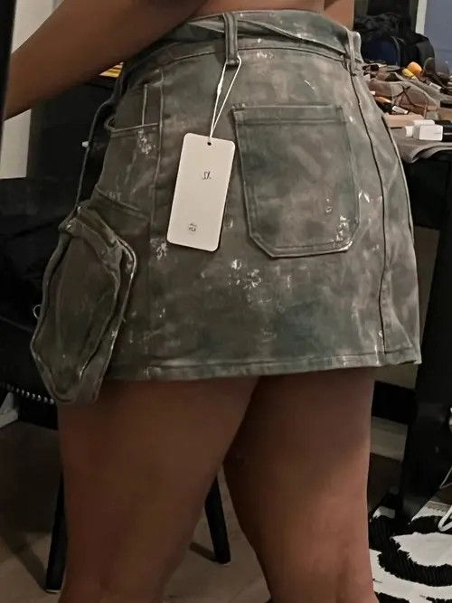 Japanese Brand Patchwork Denim Skirt Size 30" / US 8 / IT 44 - 4 Thumbnail