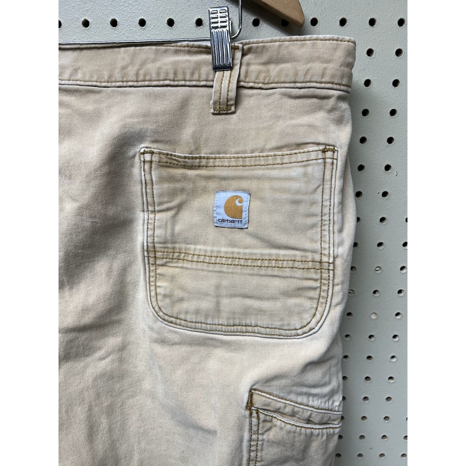 Carhartt VINTAGE Carhartt 102802-918 Relaxed Double Knee Pants Men Tan 40x32 Carpenter Workwear Pockets Cargo 90s USA Mens Size US 40 / EU 56 - 3 Thumbnail