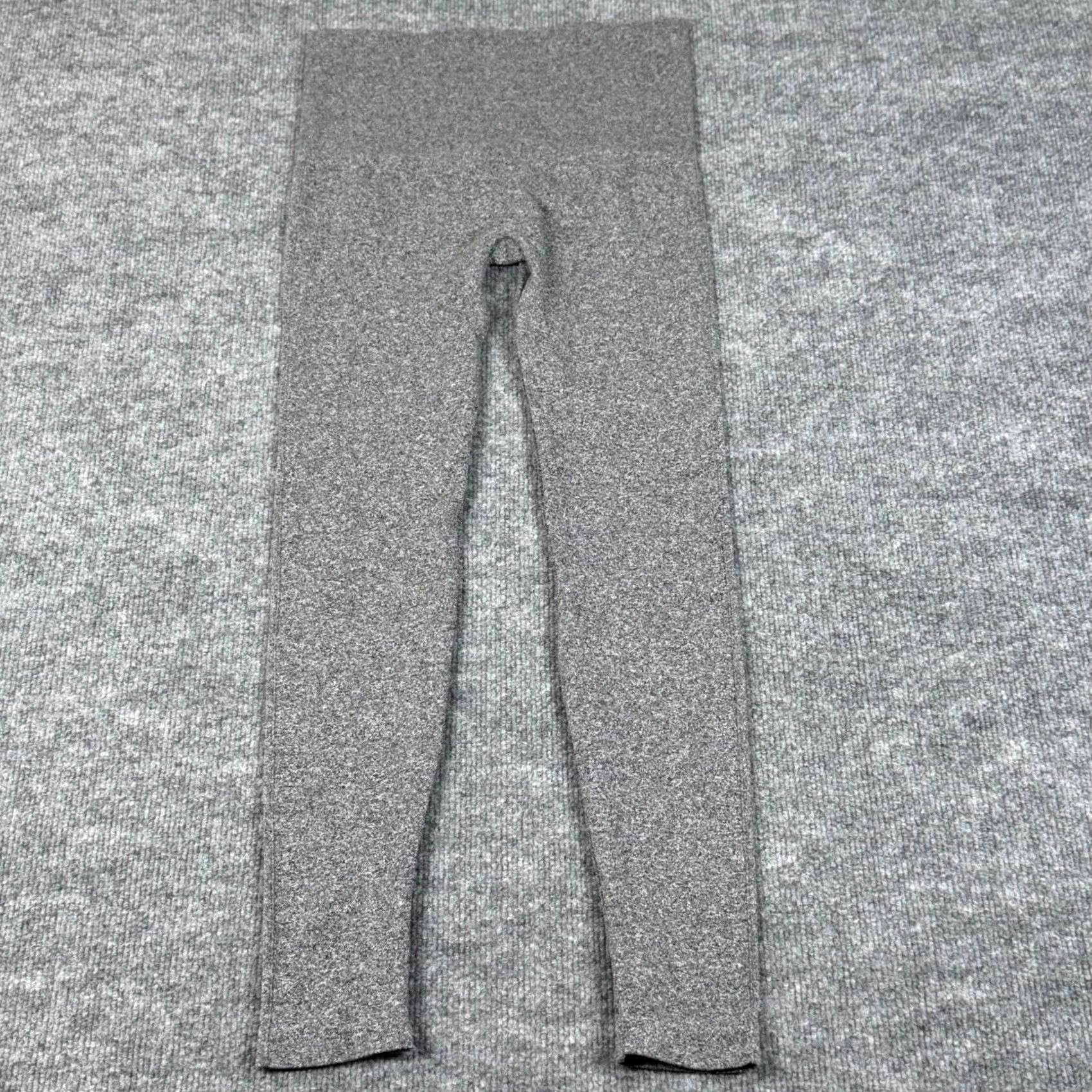Vintage Womens Small Heather Grey Knit Leggings Athleisure Lounge Pants Activewear 26x25 Size 28" / US 6 / IT 42 - 4 Thumbnail