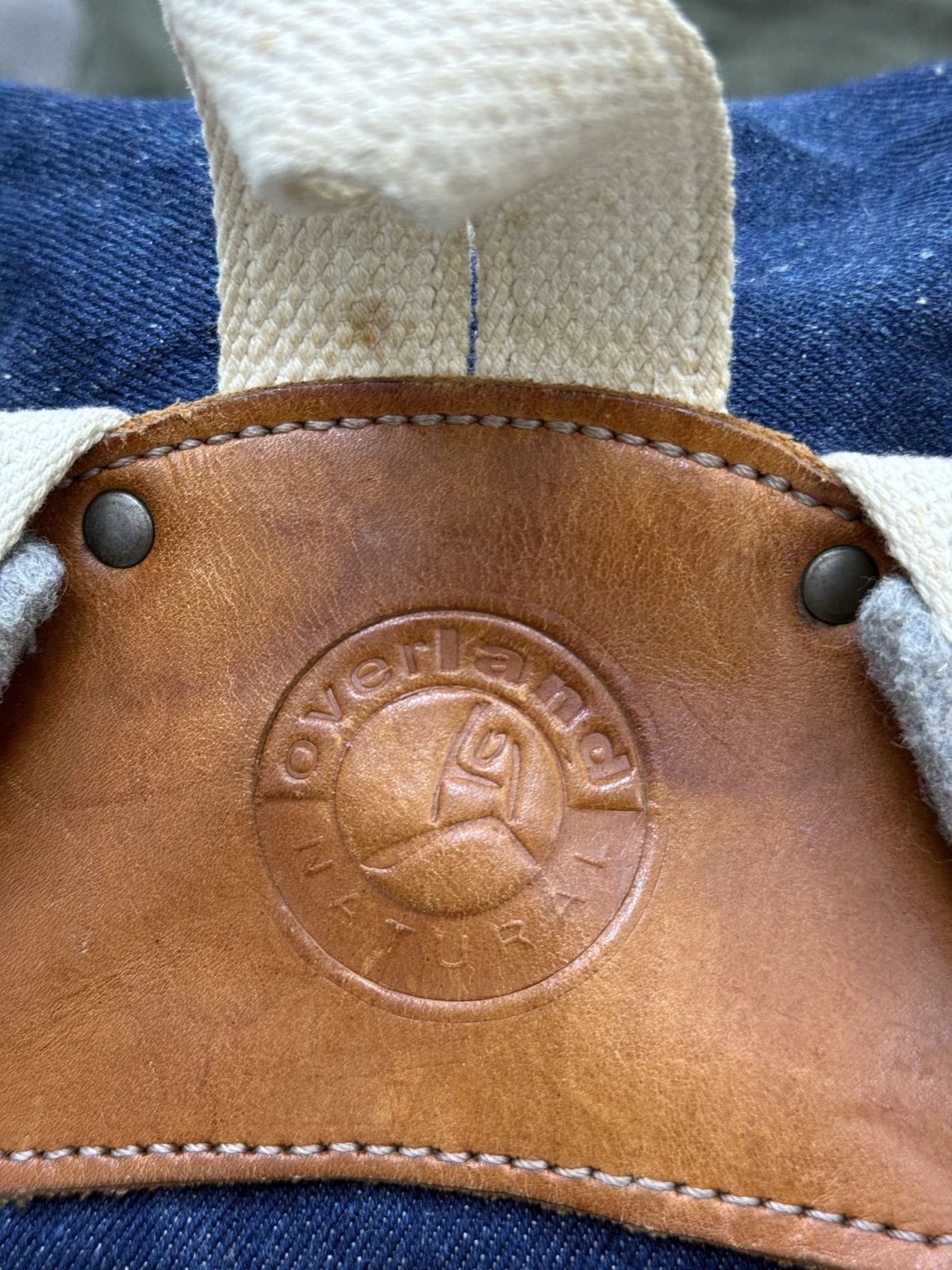 Overland 🔥🔥🔥ARCHIVE OVERLAND DENIM LEATHER BAGPACK Size ONE SIZE - 4 Thumbnail