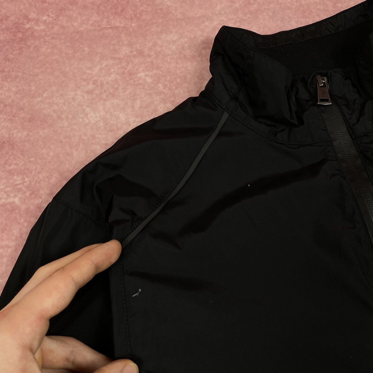 Ralph Lauren Black Label Ralph Lauren Black Label Nylon Jacket Lambskin Leather Size US XL / EU 56 / 4 - 20 Thumbnail