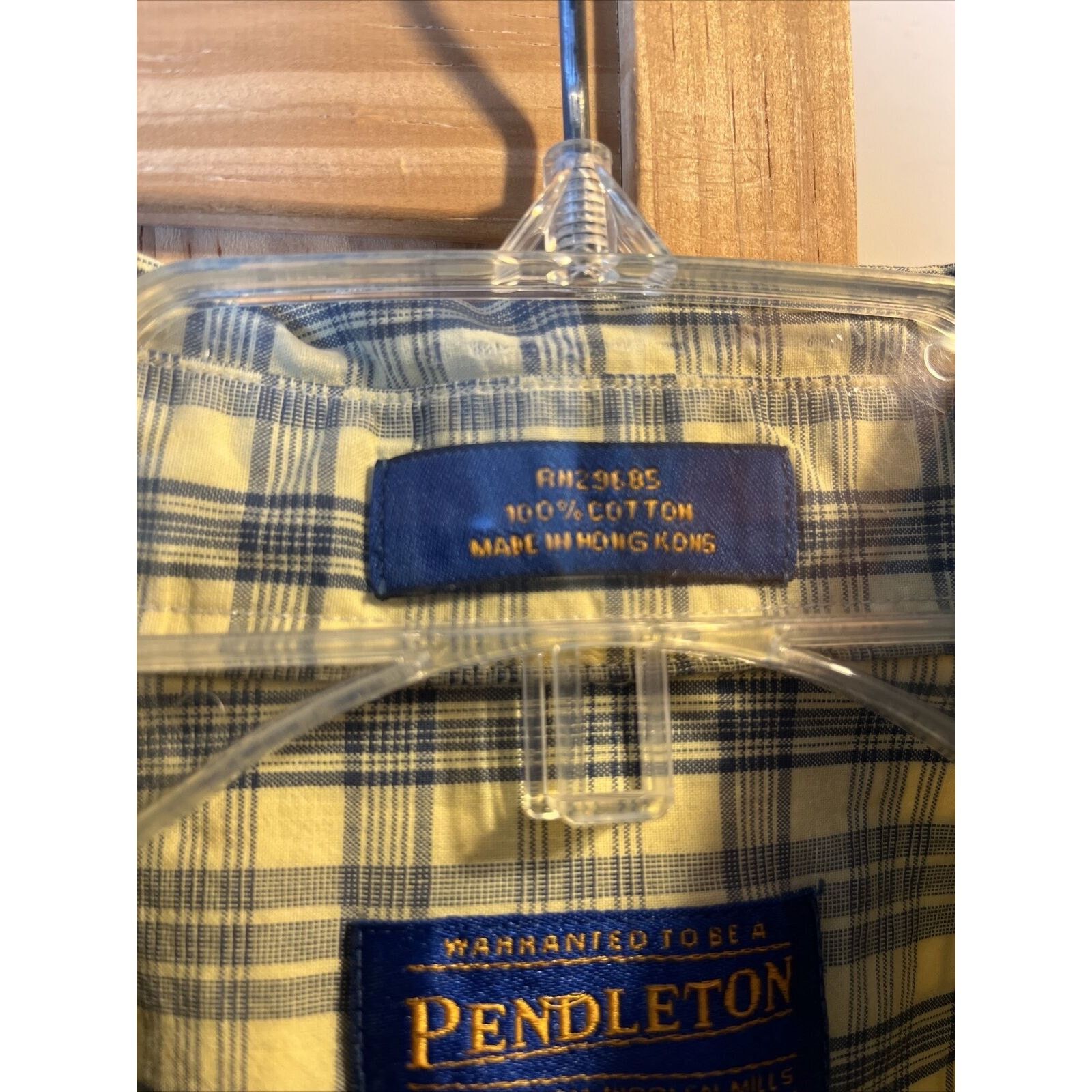 Pendleton Pendleton Men’s Large Yellow Check SS Button Up Cotton Shirt Size US L / EU 52-54 / 3 - 4 Thumbnail