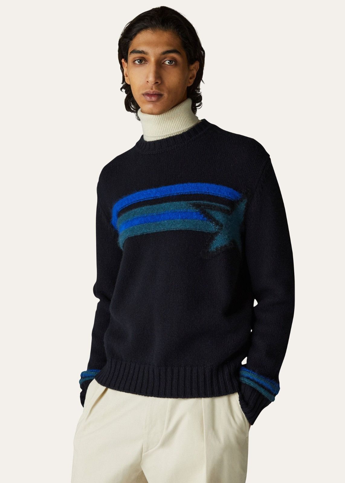 Loro Piana o1srvl11e1224 Girocollo Cashmere Silk Sweater Size US L / EU 52-54 / 3 - 4 Thumbnail