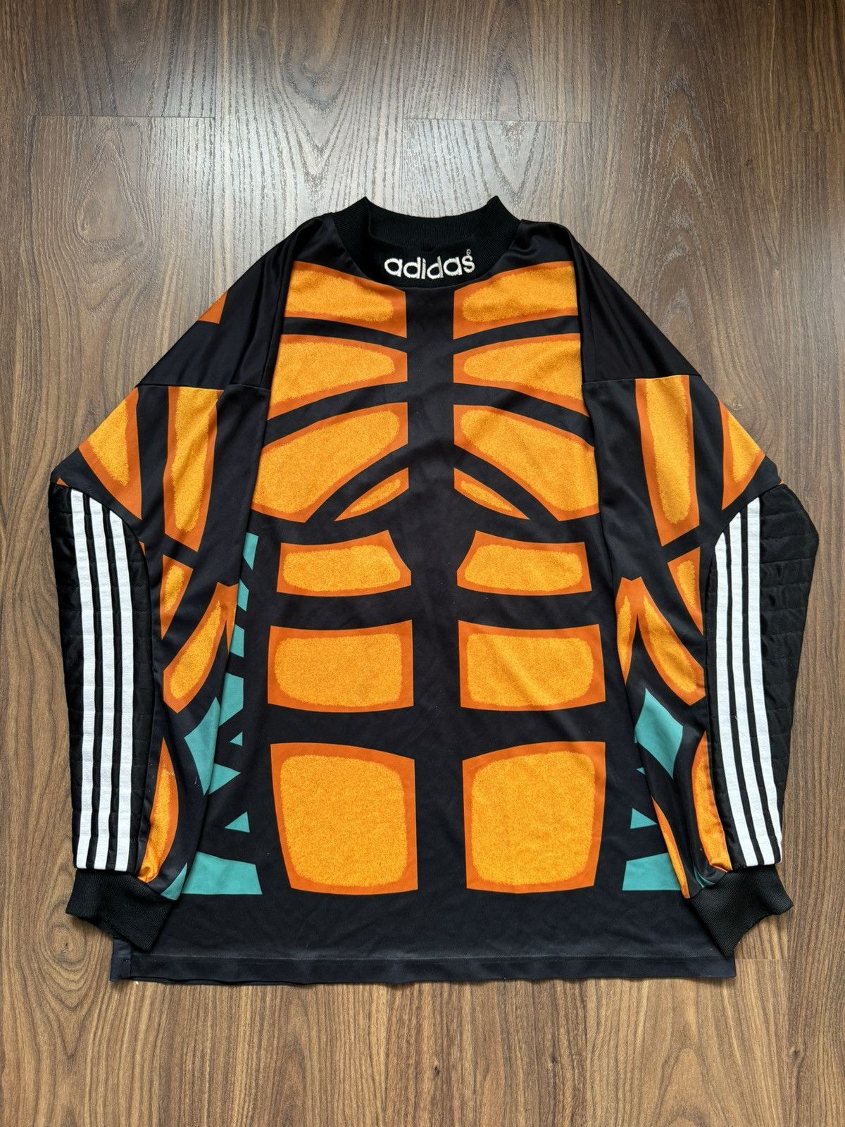Adidas × Vintage Vintage Adidas Skeleton Longsleeve Jersey Soccer Football Size US L / EU 52-54 / 3 - 1 Thumbnail