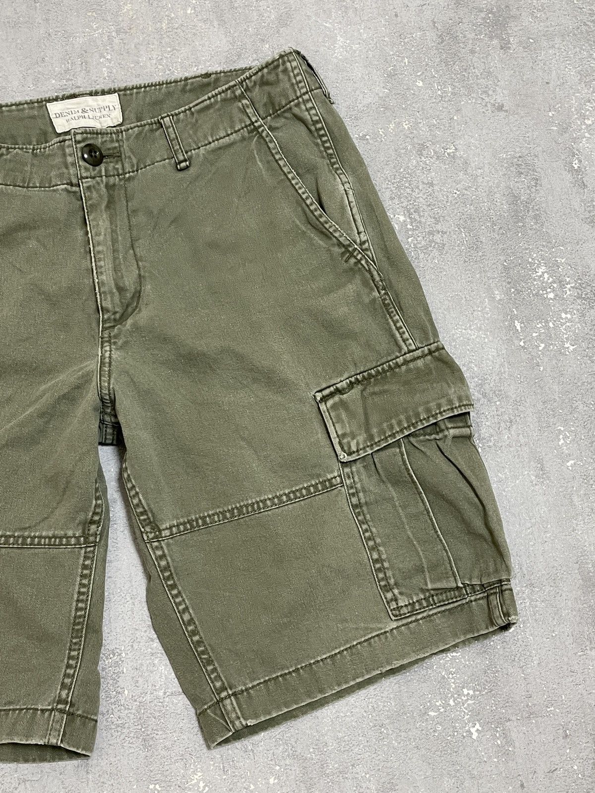 Denim & Supply Ralph Lauren Denim & Supply Ralph Lauren Green Washed Distressed Shorts Size US 30 / EU 46 - 3 Thumbnail