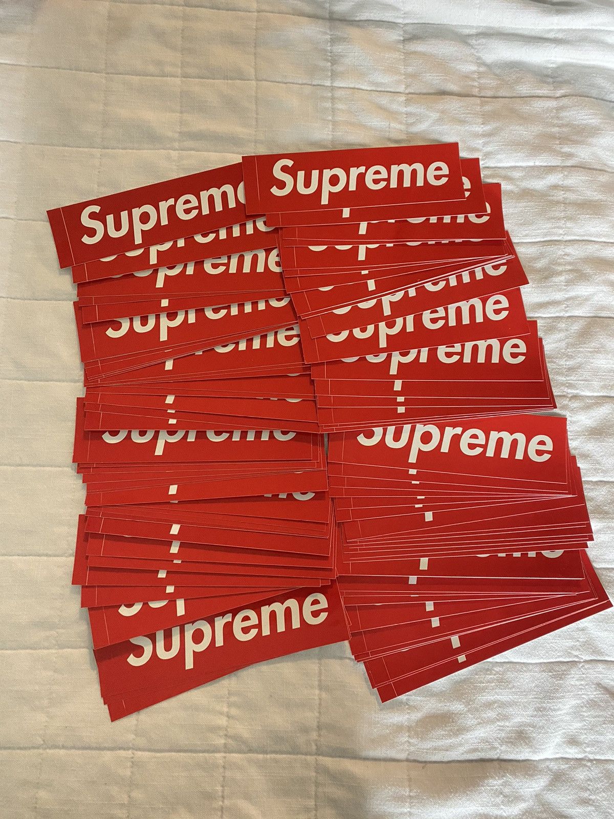 Supreme Supreme Red Box Logo Sticker bundle | Grailed