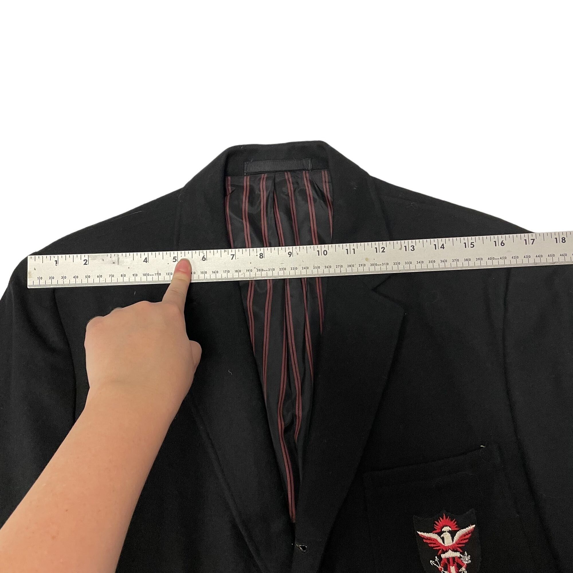 Other Vtg Sport Coat WOOL Jacket MILITARY USN US Army Patch Blazer Size 38R - 8 Thumbnail