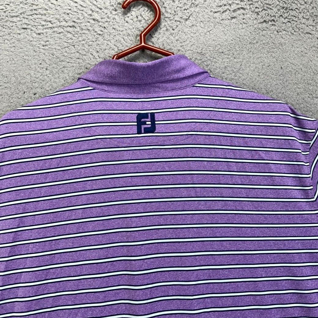 Footjoy FootJoy FJ Polo Shirt Mens XL Purple Stripe Rugby Athletic Short Sleeve Shirt Size US XL / EU 56 / 4 - 6 Thumbnail