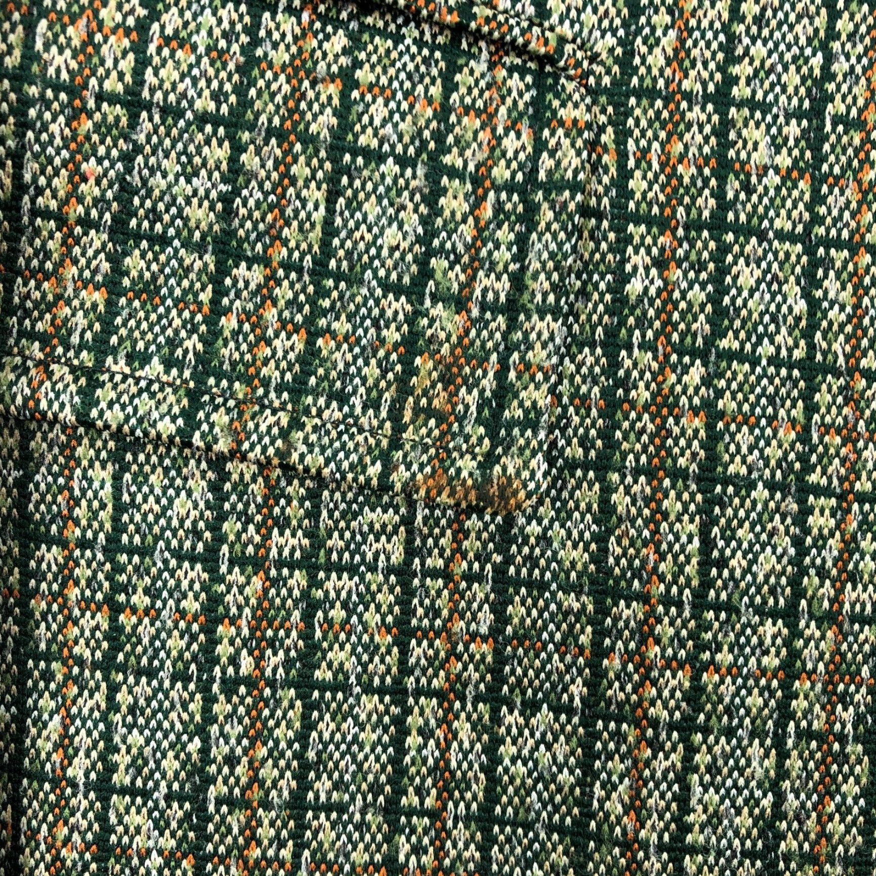JCPenney JC Penney 42R Green Plaid Tweed Mens Blazer Sport Coat Jacket 70s Size 42R - 6 Thumbnail