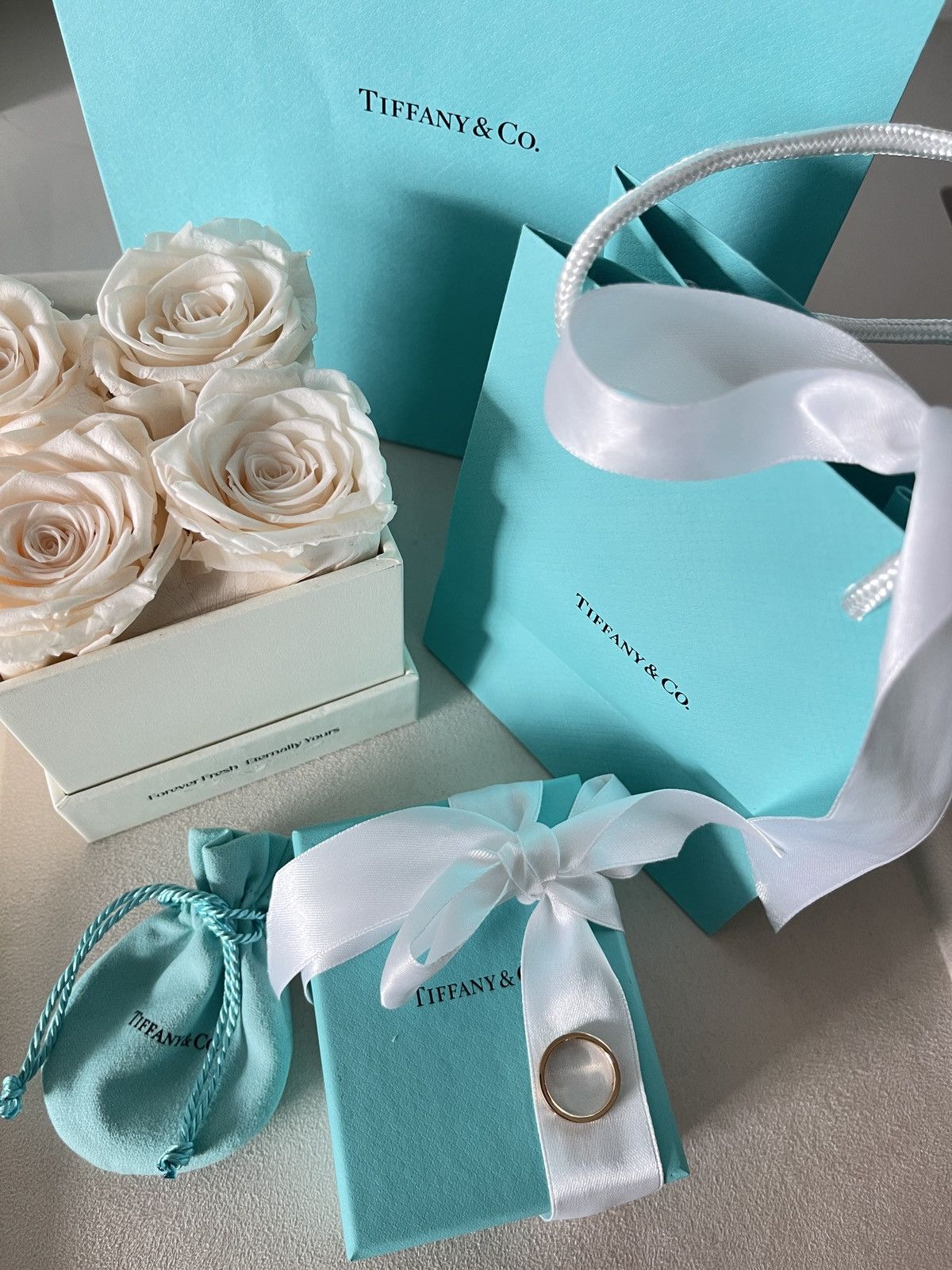 Tiffany & Co. Band Ring with Diamonds RG size 5 NEW $1850
