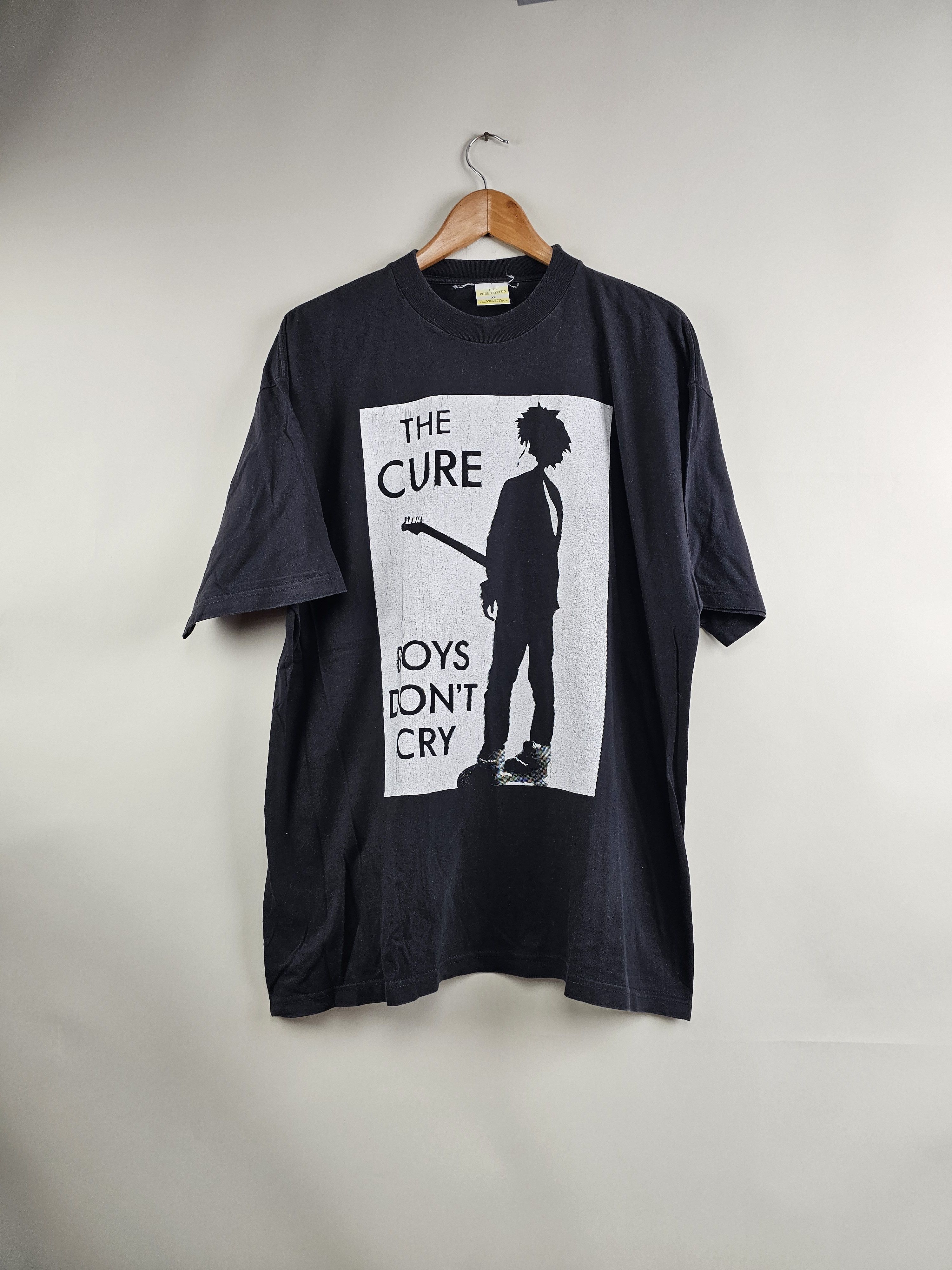 image of Band Tees x The Cure 90's The Cure Boys Don’T Cry XL 24" 30" in Black, Men's