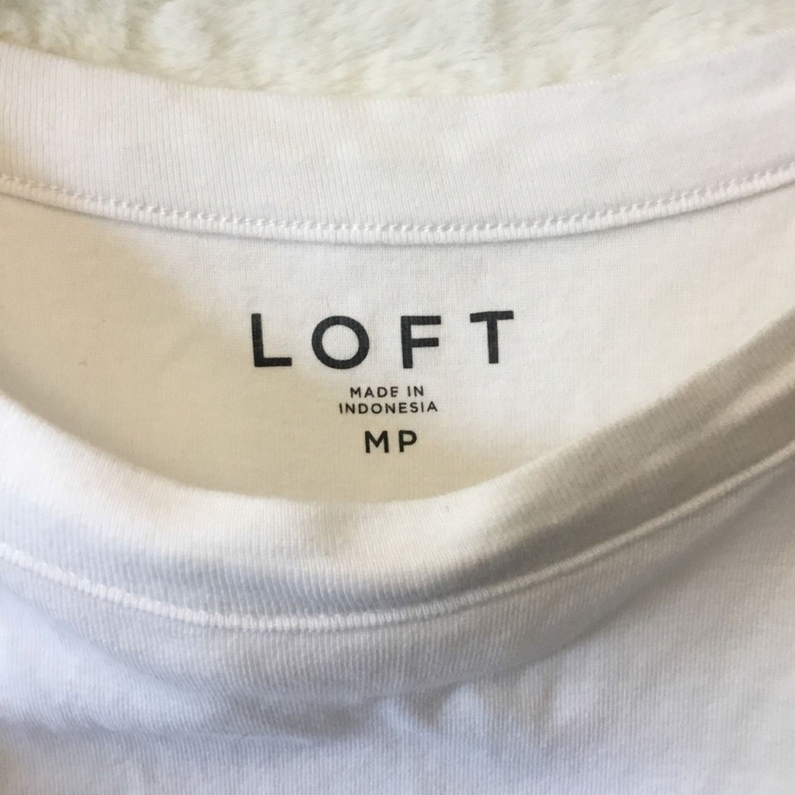 Loft Loft White Classic Rib Tank Top Size M / US 6-8 / IT 42-44 - 2 Thumbnail