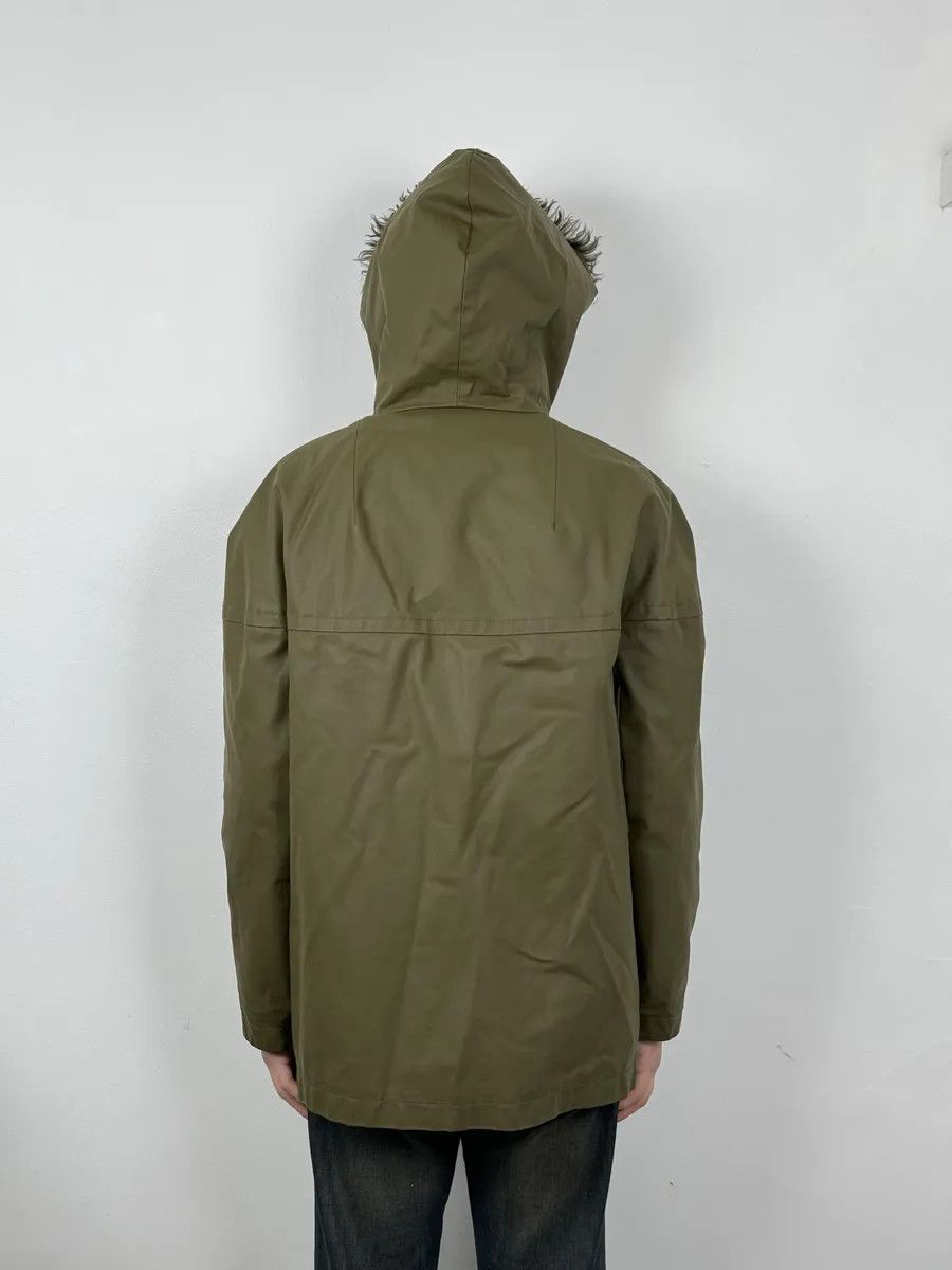 Balenciaga 2010s Balenciaga Green Fur Hooded Parka Jacket Size US M / EU 48-50 / 2 - 3 Thumbnail