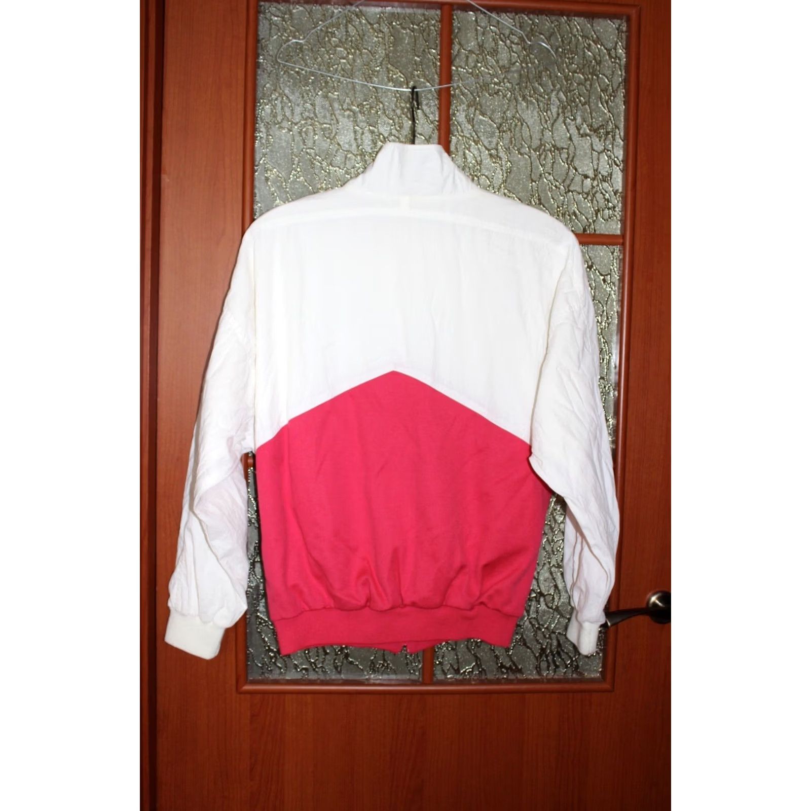 Adidas VINTAGE Adidas Track Jacket Shirt Unisex Adults XL White/Pink Cotton Zip Sleeve Long Regular 1980s Men Women Boys Girls Size US M / EU 48-50 / 2 - 7 Thumbnail