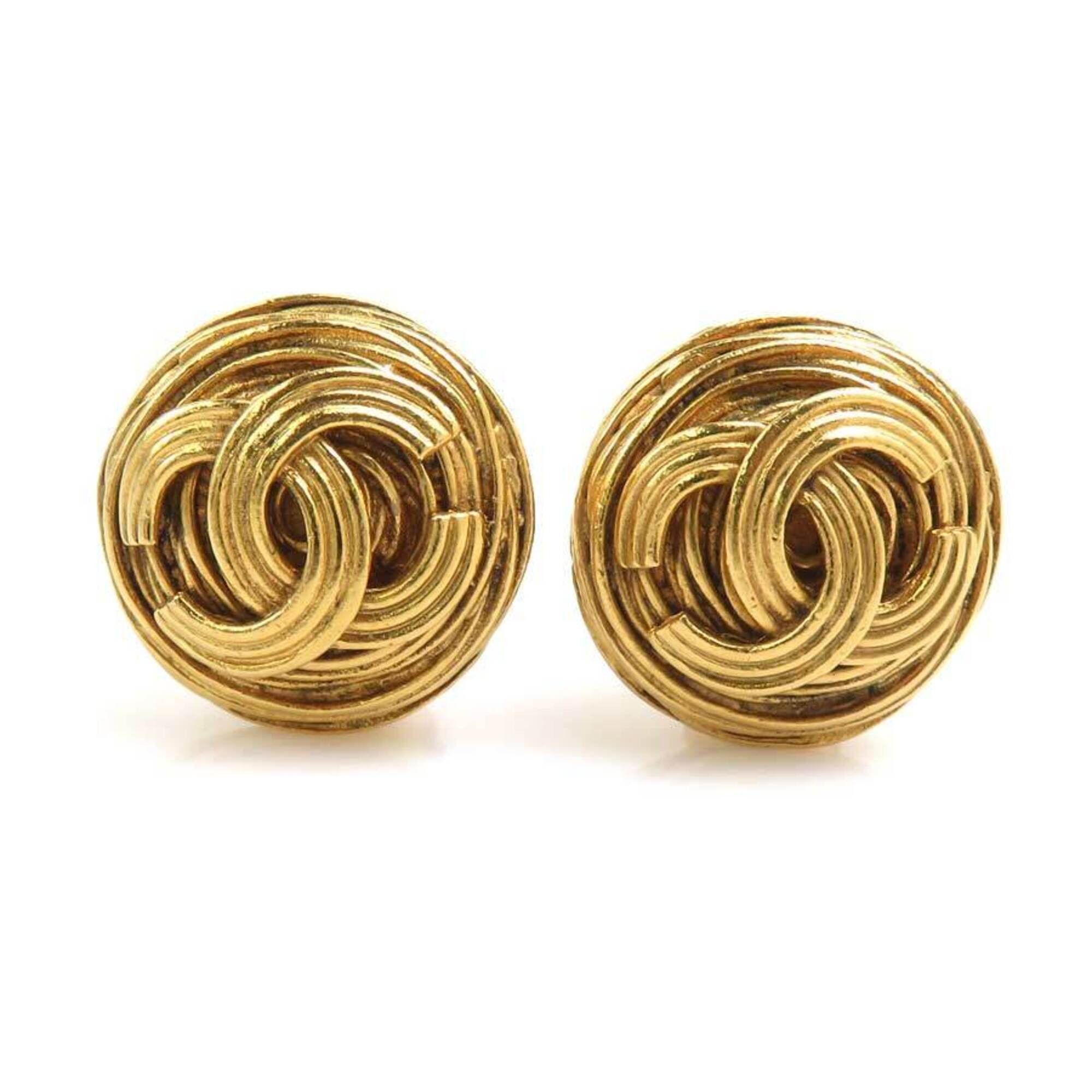 Chanel Chanel earrings, Coco Mark design, metal, gold, women's, free shipping, e61708j Size ONE SIZE - 1 Thumbnail