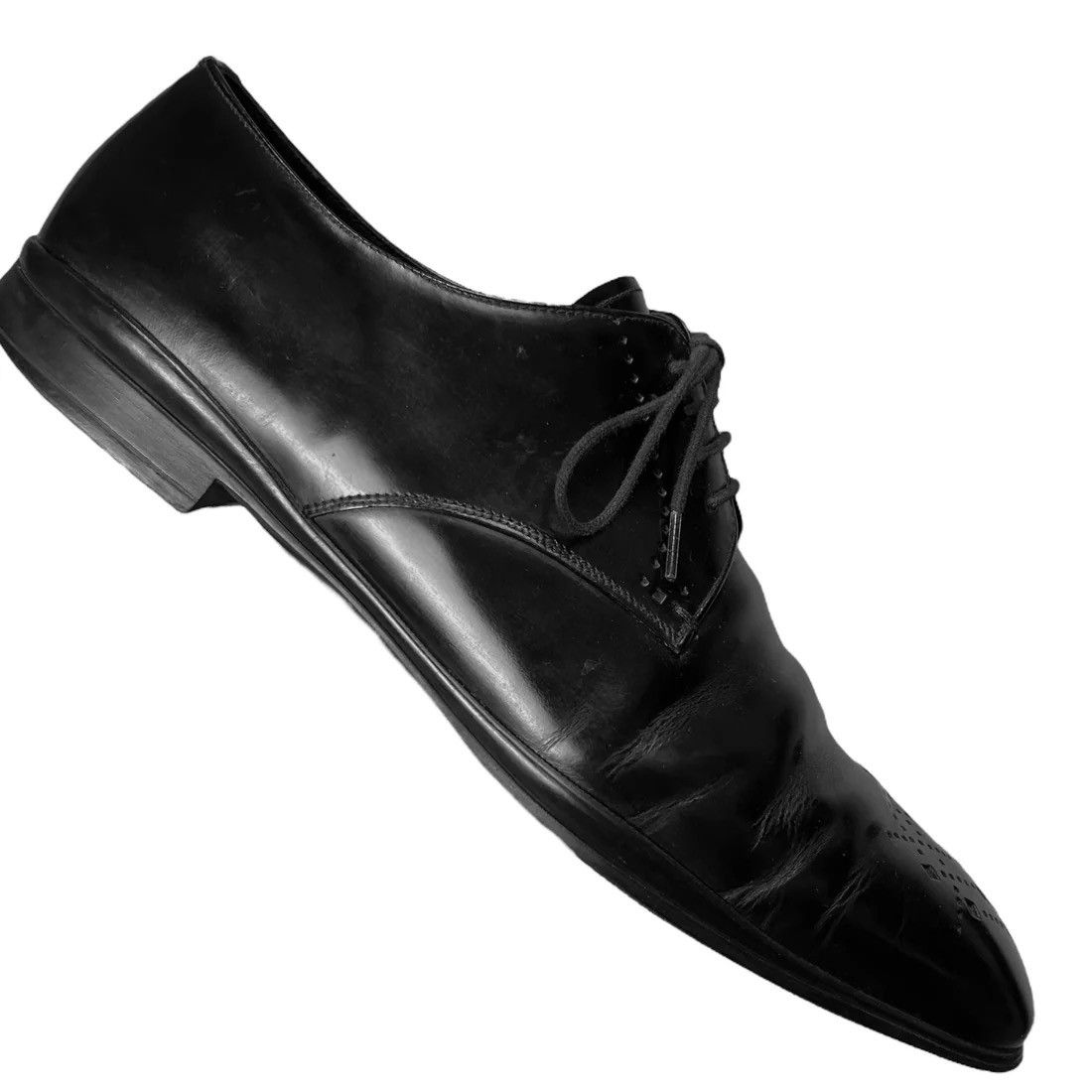 Prada Prada Perforated Square Toe Derbies Size US 8 / EU 41 - 4 Thumbnail