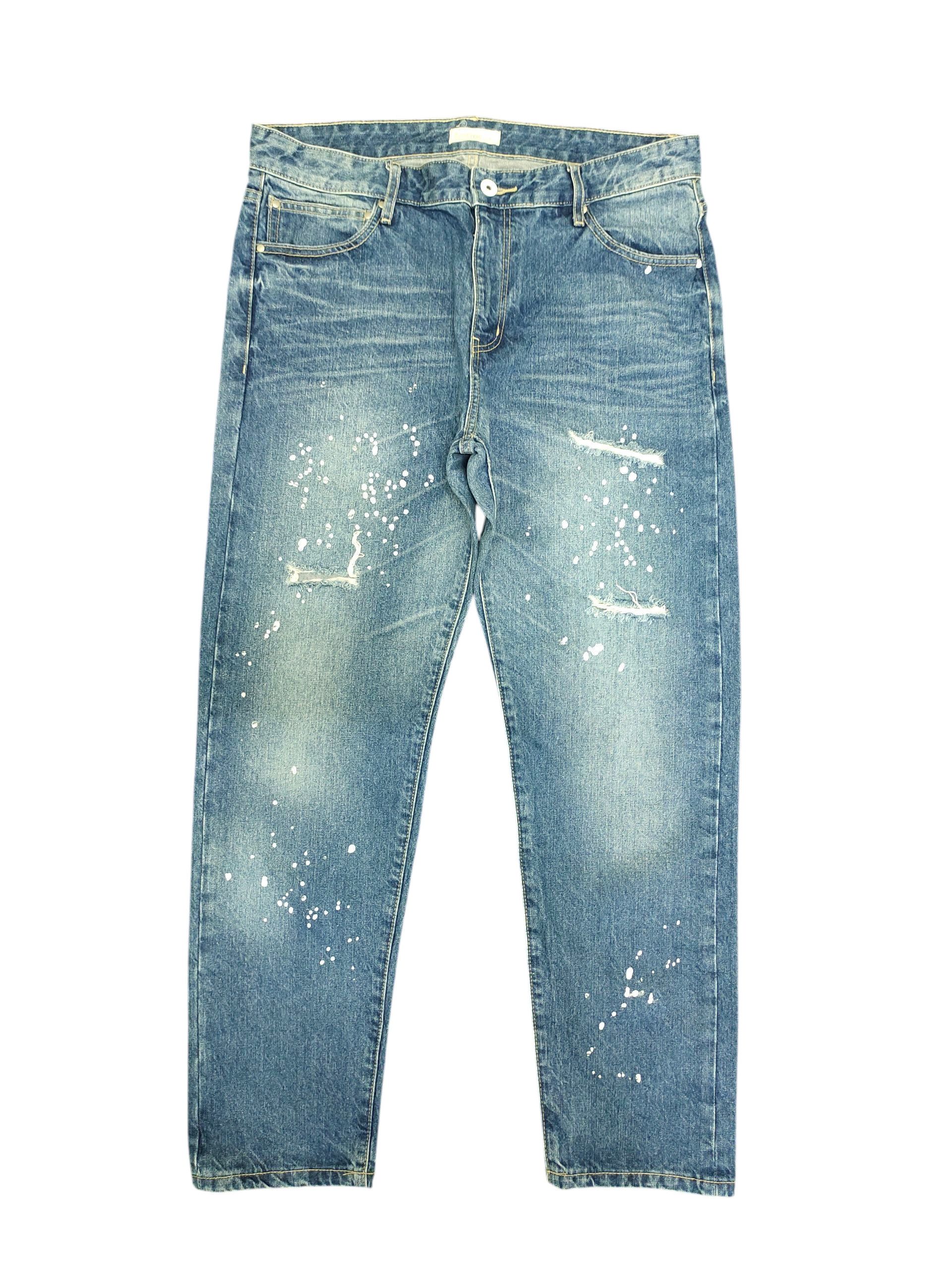 Comme des Garcons × Undercover Confirm Japan Paint Splash Distress Faded Denim Jeans Size US 34 / EU 50 - 1 Thumbnail