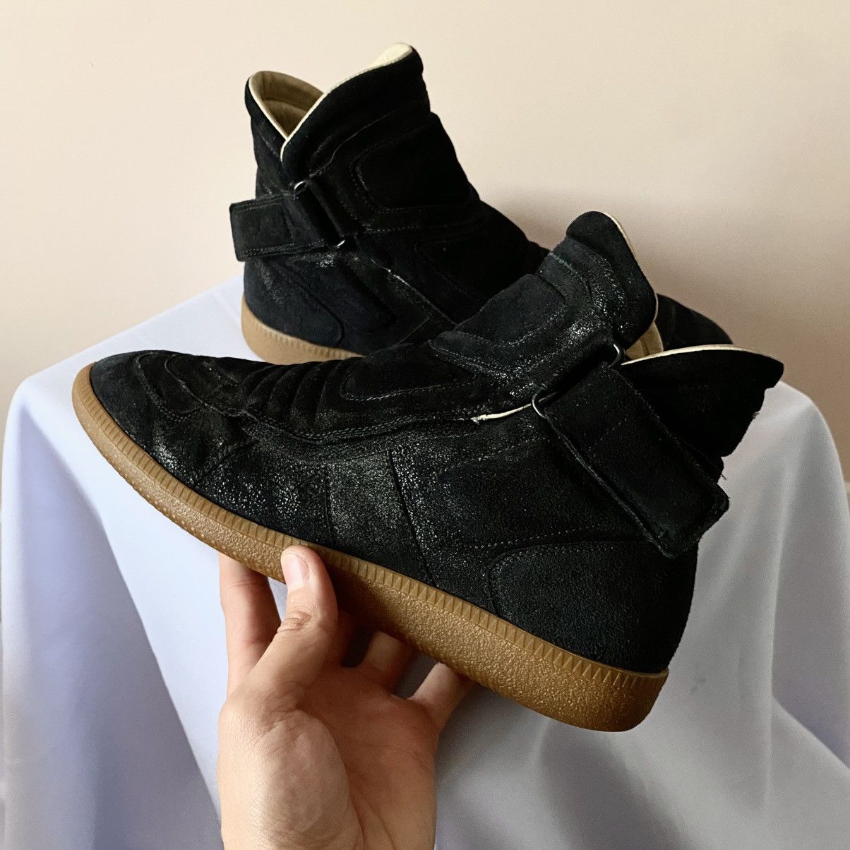 Maison Margiela Maison Margiela SS09 Moto Biker Suede Black Sneakers Shoes Size US 9 / EU 42 - 6 Thumbnail