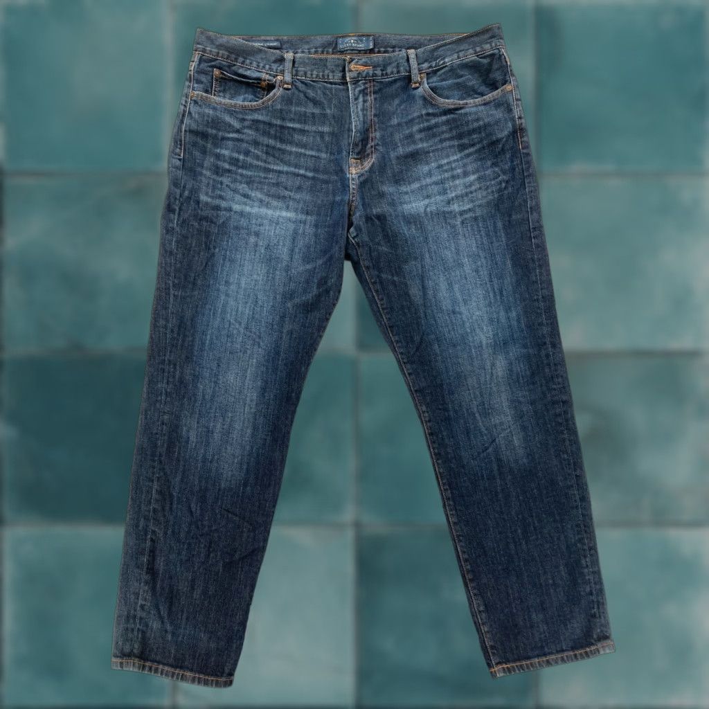 Lucky Brand Lucky Brand 221 Original Straight Mens 40x30 Dark Wash Blue Denim Jeans Mid Rise Jeans Size US 40 / EU 56 - 1 Thumbnail