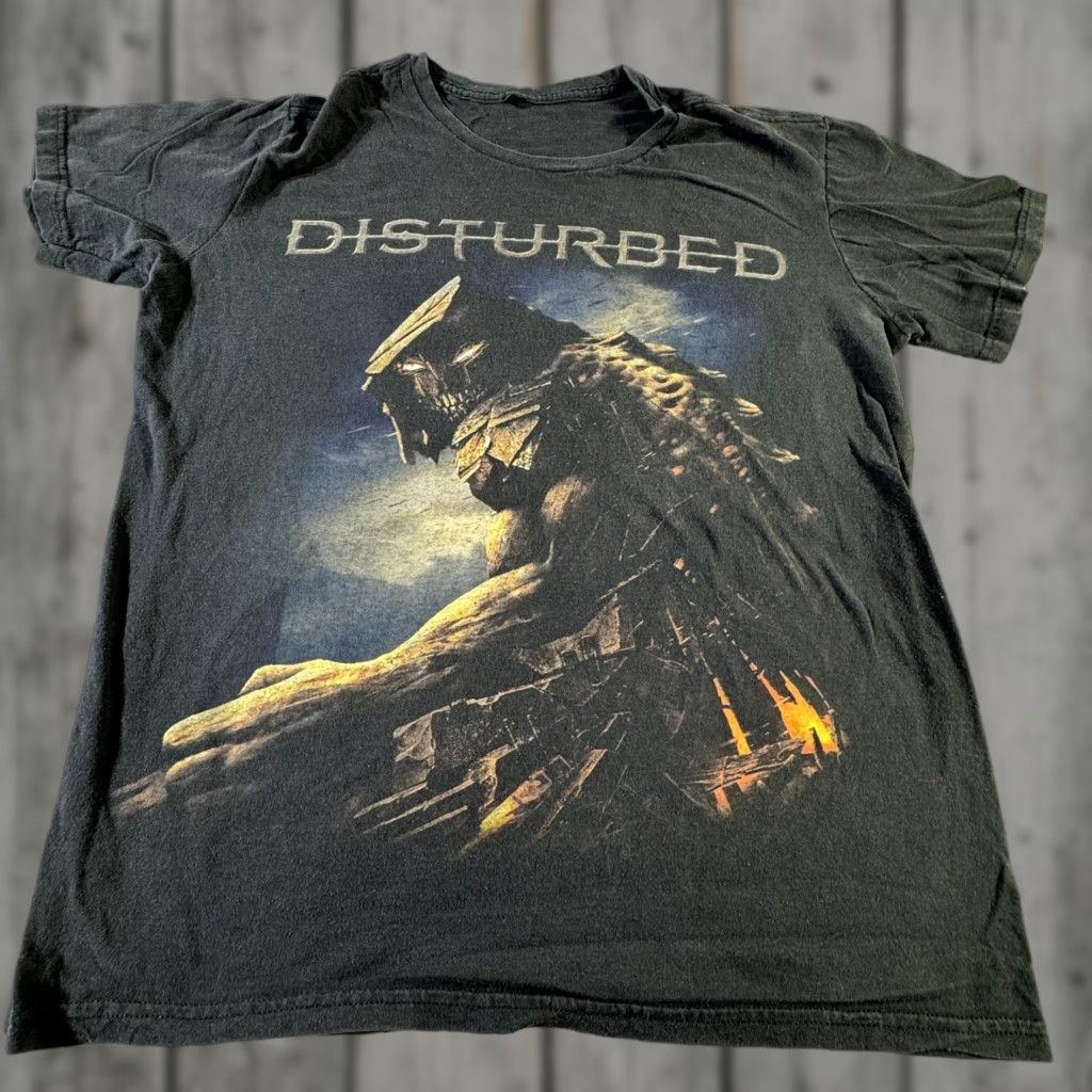 Vintage Disturbed Graphic T-Shirt Mens Large Black Heavy Metal Band Concert Tee Size US L / EU 52-54 / 3 - 1 Thumbnail