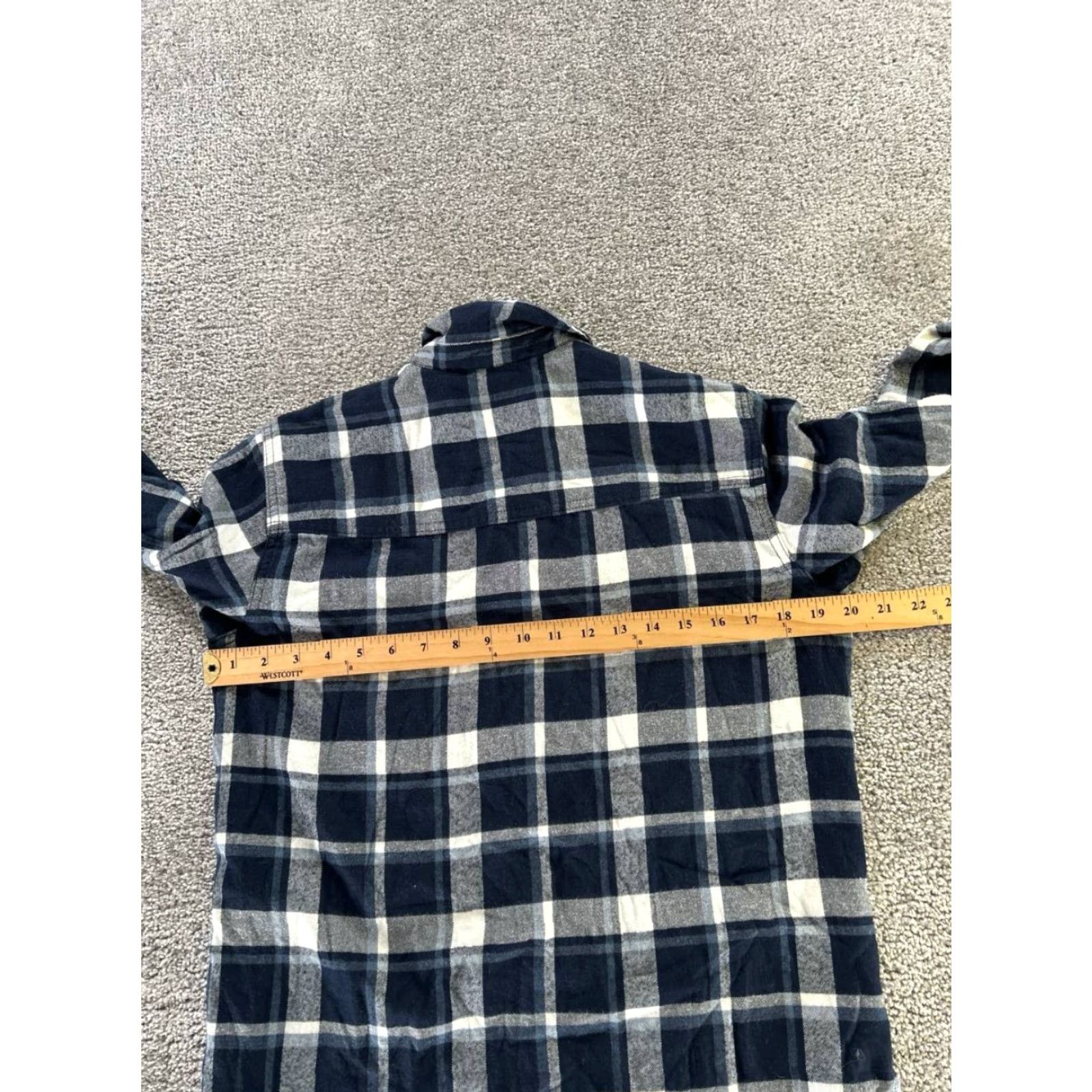 Abercrombie & Fitch Abercrombie & Fitch Shirt Womens Small Blue Plaid Button-Up Knit Viscose Short Sleeve? Size S / US 4 / IT 40 - 5 Thumbnail
