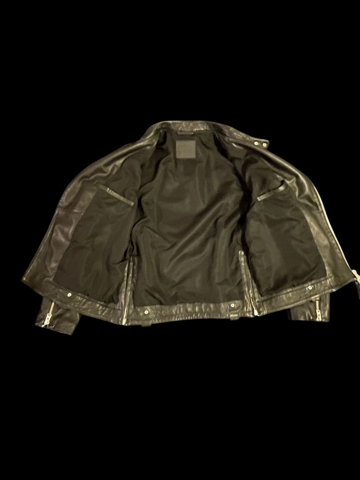 Allsaints Jasper Leather Biker Jacket Size US L / EU 52-54 / 3 - 3 Thumbnail