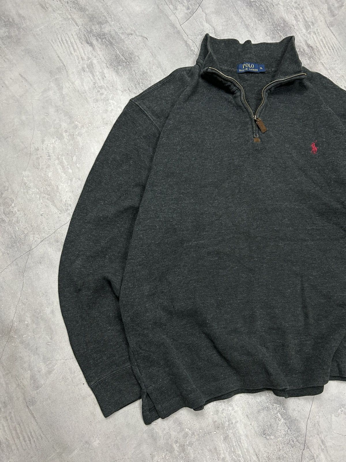 Polo Ralph Lauren × Vintage Mens Vintage Polo Ralph Lauren 1/3 zip sweatshirt black rare Size US M / EU 48-50 / 2 - 2 Thumbnail
