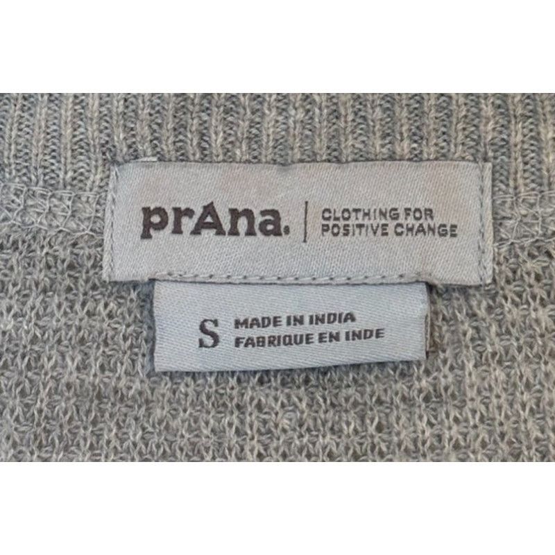 Prana Prana Top Women Small Gray Wool Cotton Henley Gorpcore Size S / US 4 / IT 40 - 4 Thumbnail