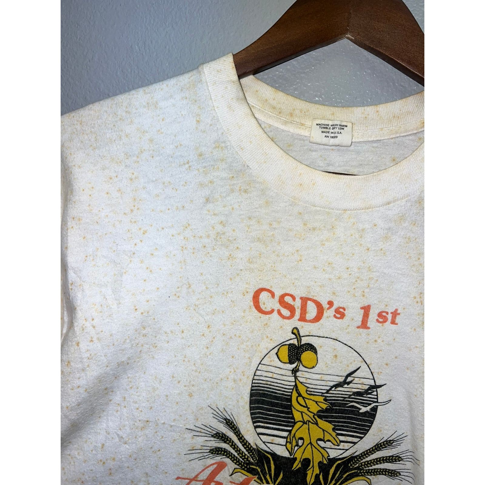 Vintage Vintage Autumn Shirt CSD's 1st Festival White Fall Tee 80s M Size US M / EU 48-50 / 2 - 6 Thumbnail