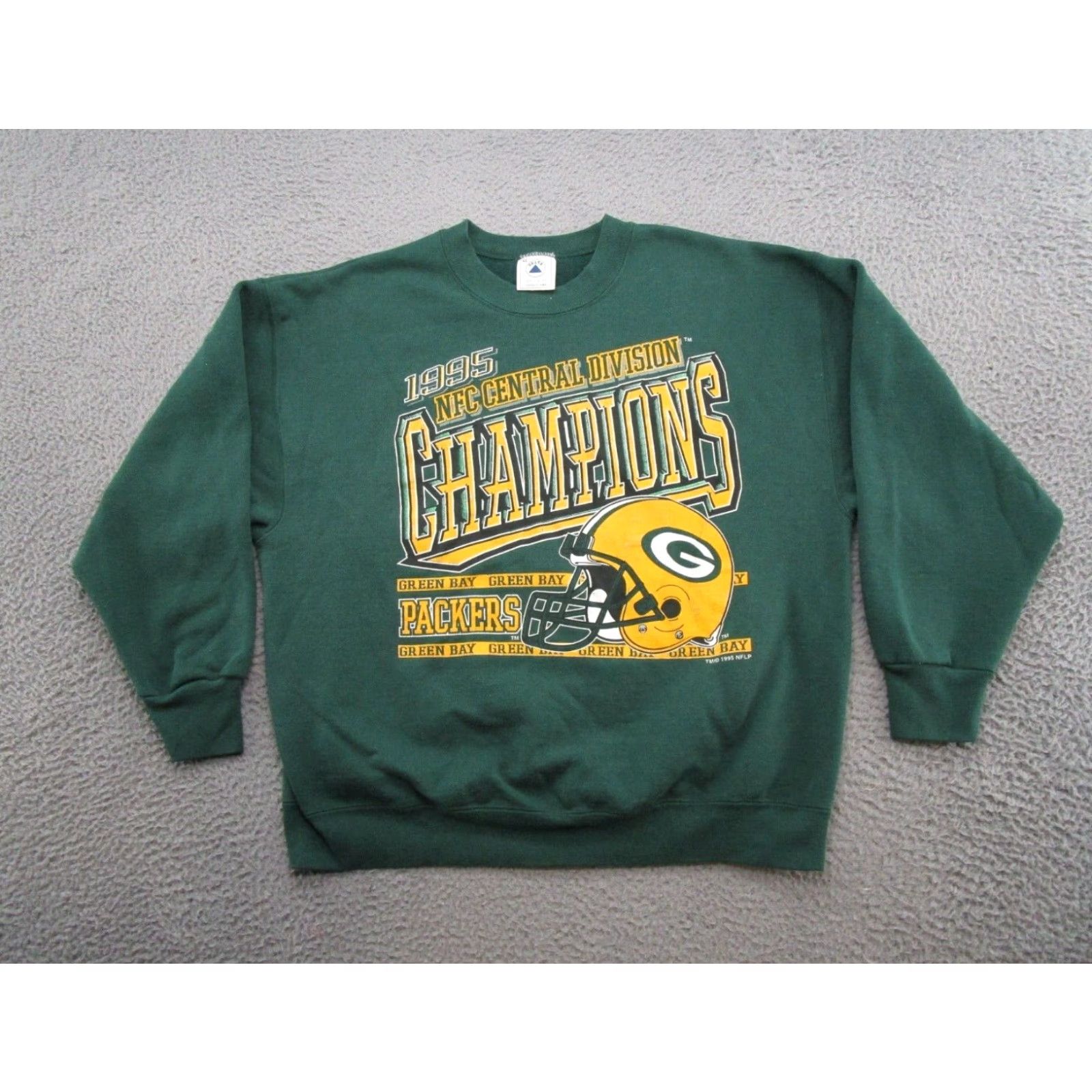 Delta VINTAGE 1995 Delta Green Bay Packers NFL Football Sweatshirt Men's XL Green Pullover Hooded Long Sleeve Sports All Seasons Shoes? Size US XL / EU 56 / 4 - 2 Thumbnail