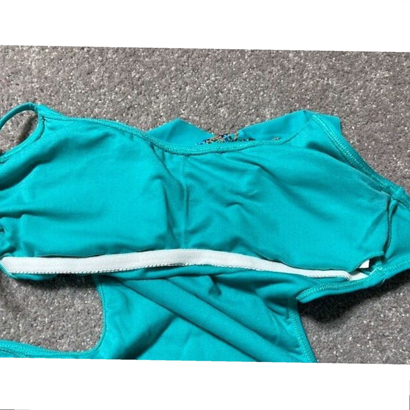 Vintage Hobie One Piece Swimsuit S Monokini Coastal Surfer Girl Festival Y2K Tropical Beach Women Size ONE SIZE - 4 Thumbnail