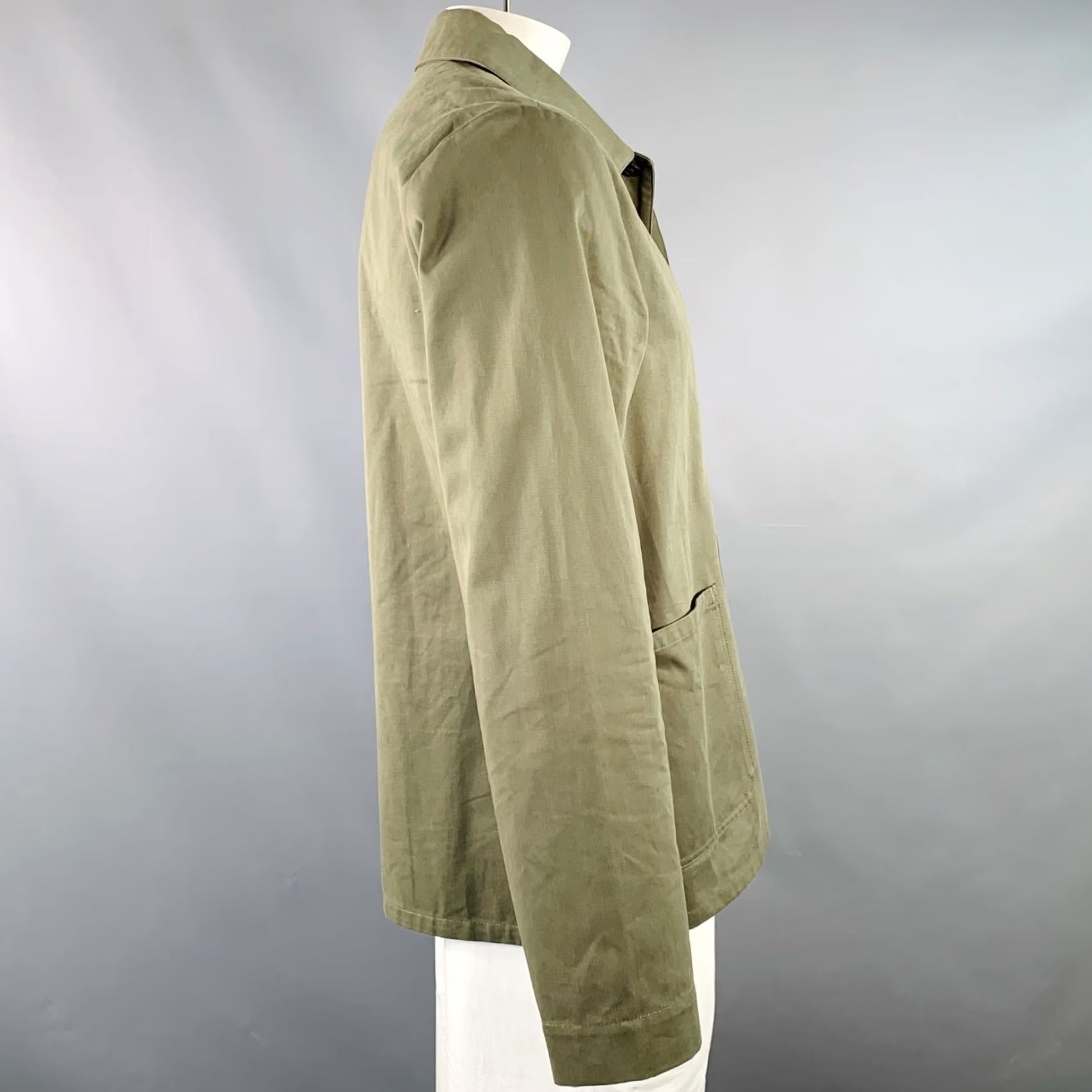 A.P.C. A.P.C. Jacket Size XL Green Olive Twill Cotton Two Pockets Size US XL / EU 56 / 4 - 2 Thumbnail