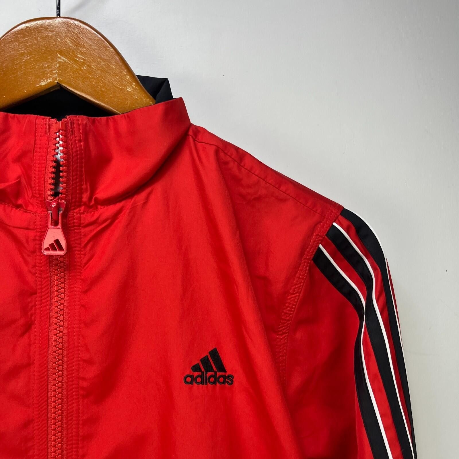 Adidas Vintage Y2K Adidas Red Windbreaker Jacket Women's M Size M / US 6-8 / IT 42-44 - 4 Thumbnail