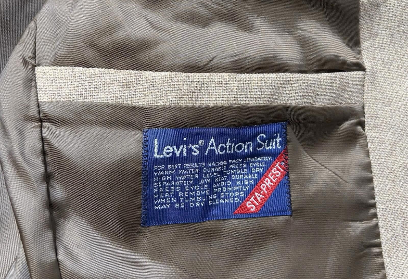 Levi's VTG Levis Action Suit Jacket Mens 44R Sport Coat Blazer Size 44R - 2 Thumbnail