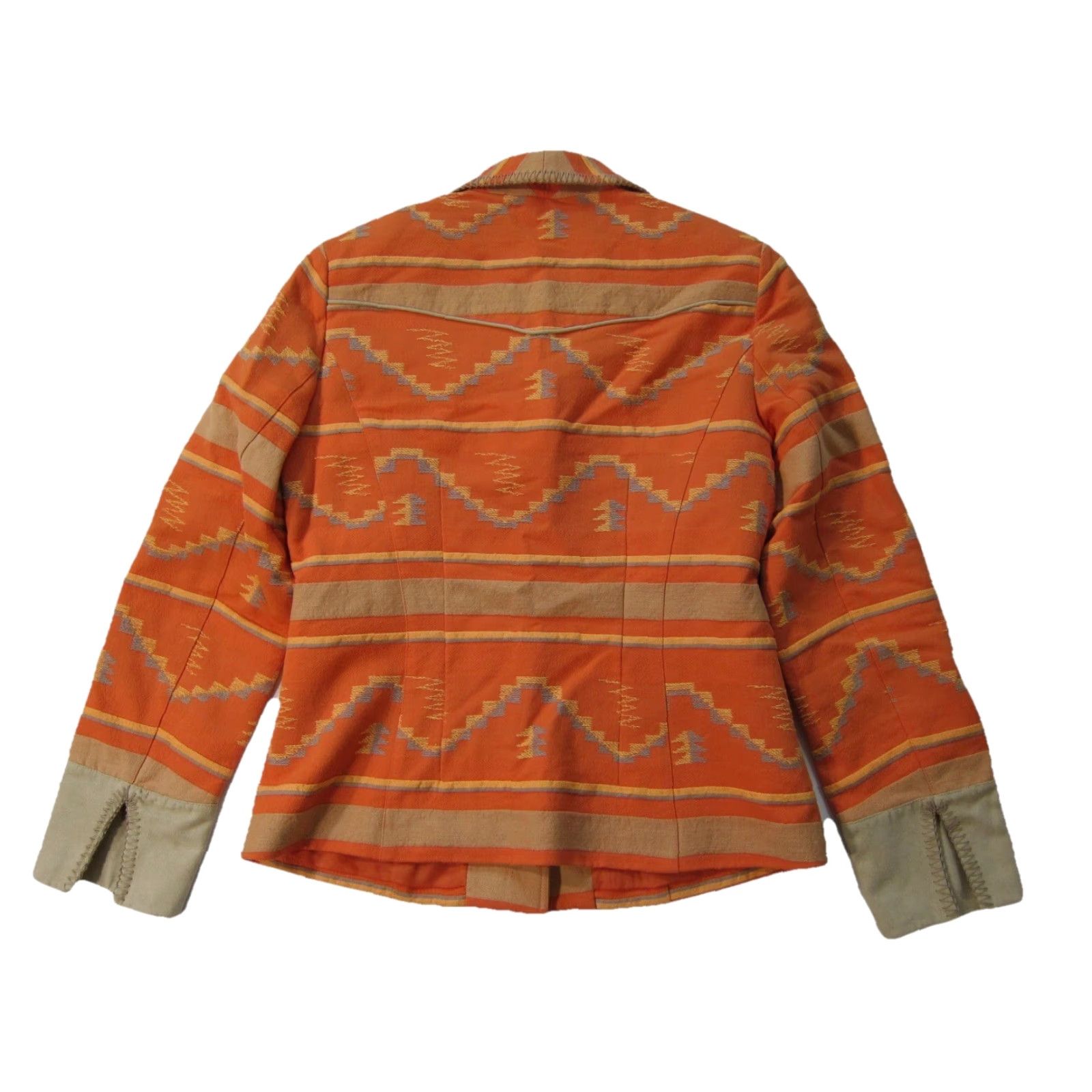 Coldwater Creek Coldwater Creek Cotton Orange Southwestern Aztec Tribal Blazer Jacket Women 6 Size M / US 6-8 / IT 42-44 - 2 Thumbnail